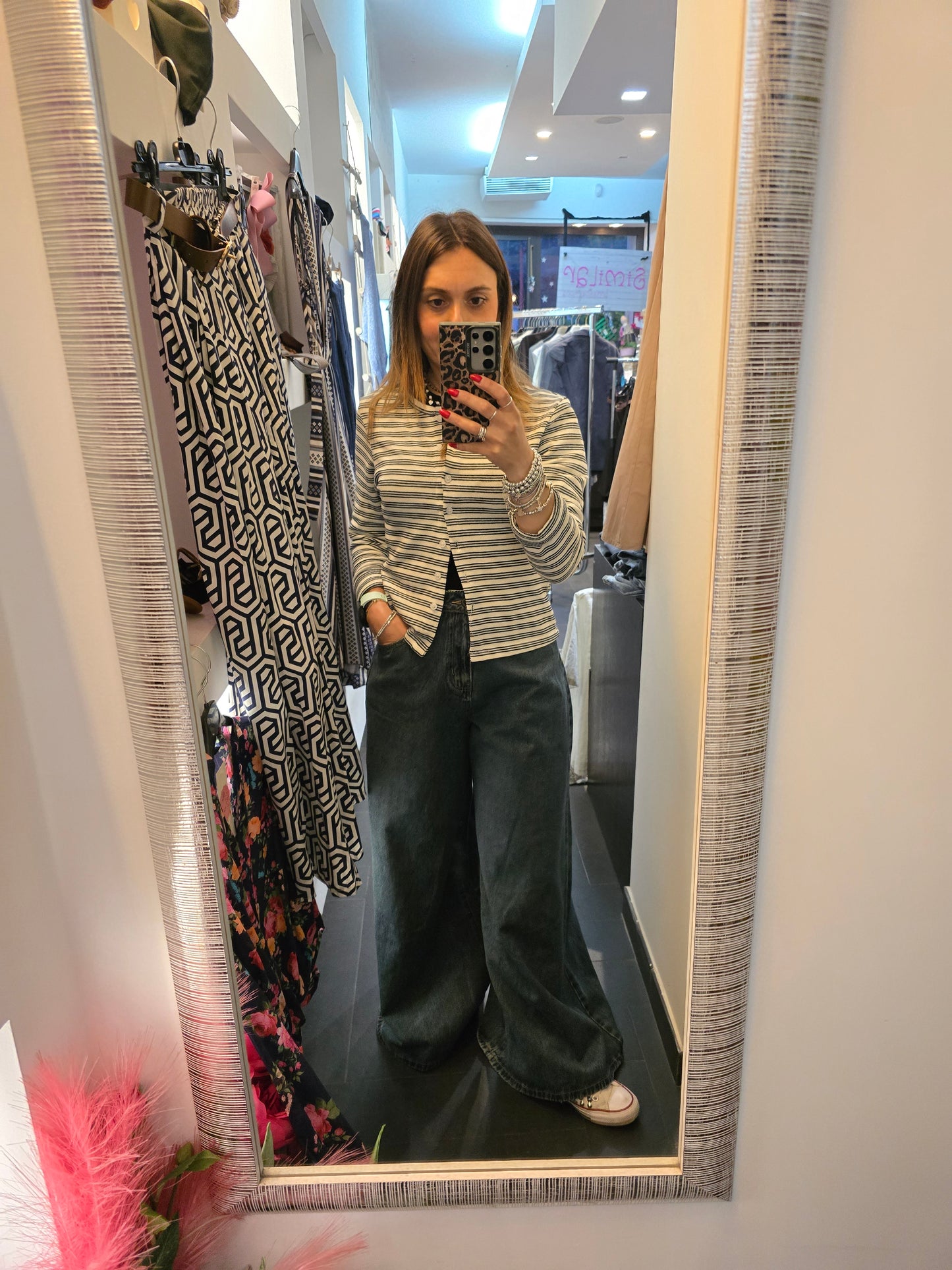 Jeans palazzo lungo