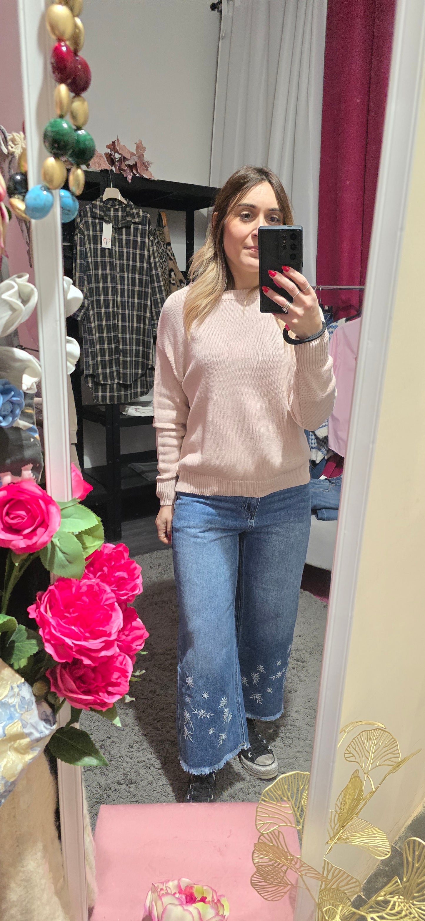 Maglioncino cotone rosa