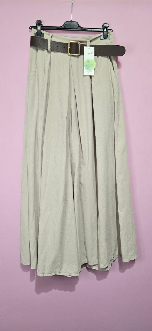 Pantalone palazzo velluto a costine panna