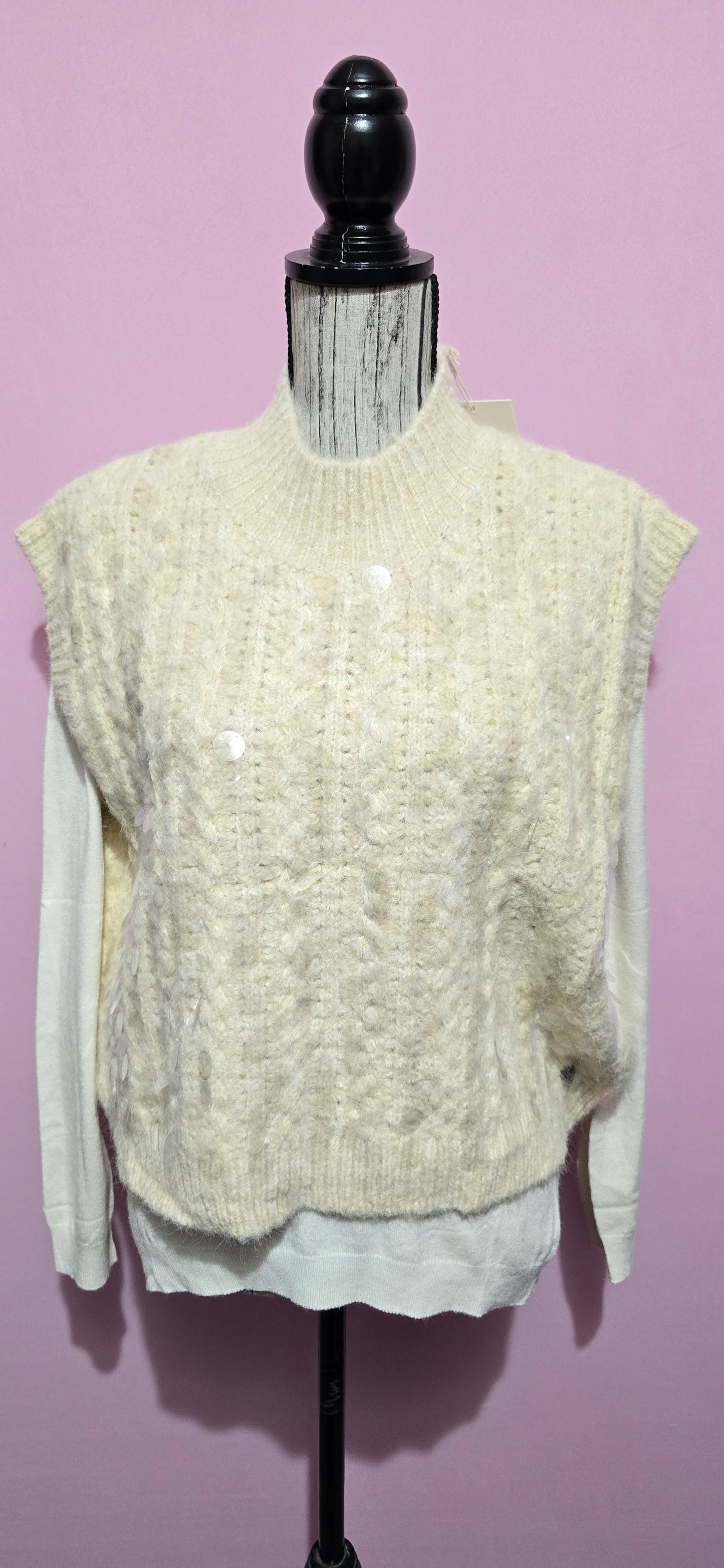 Gilet "Sparkle Cream"