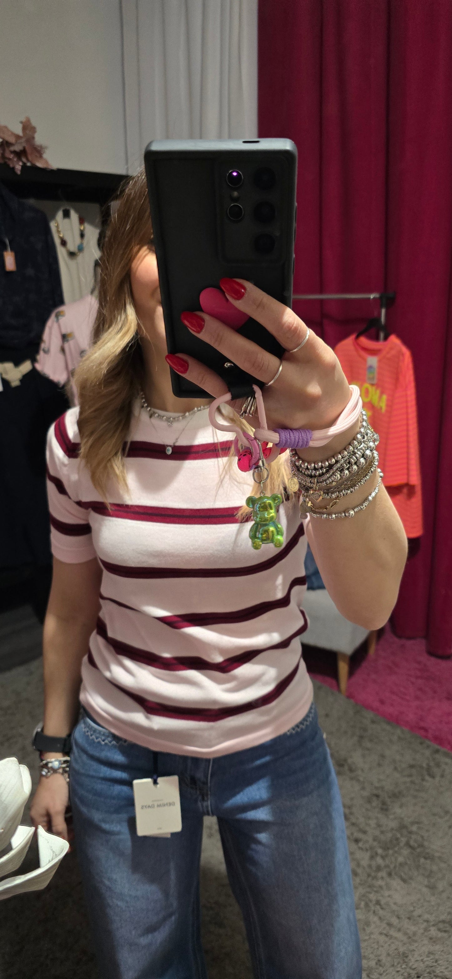 T shirt viscosa righe