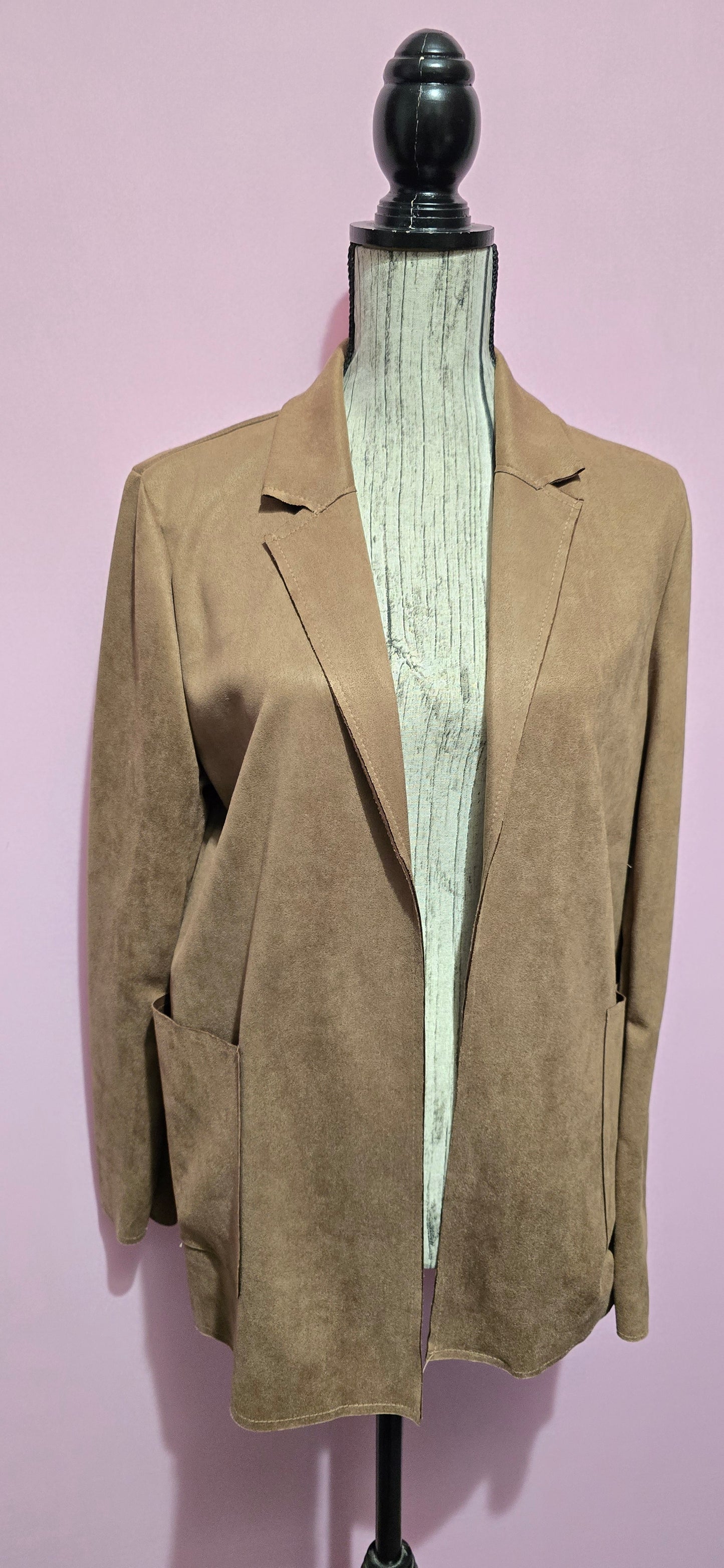 Blazer scamosciato camel