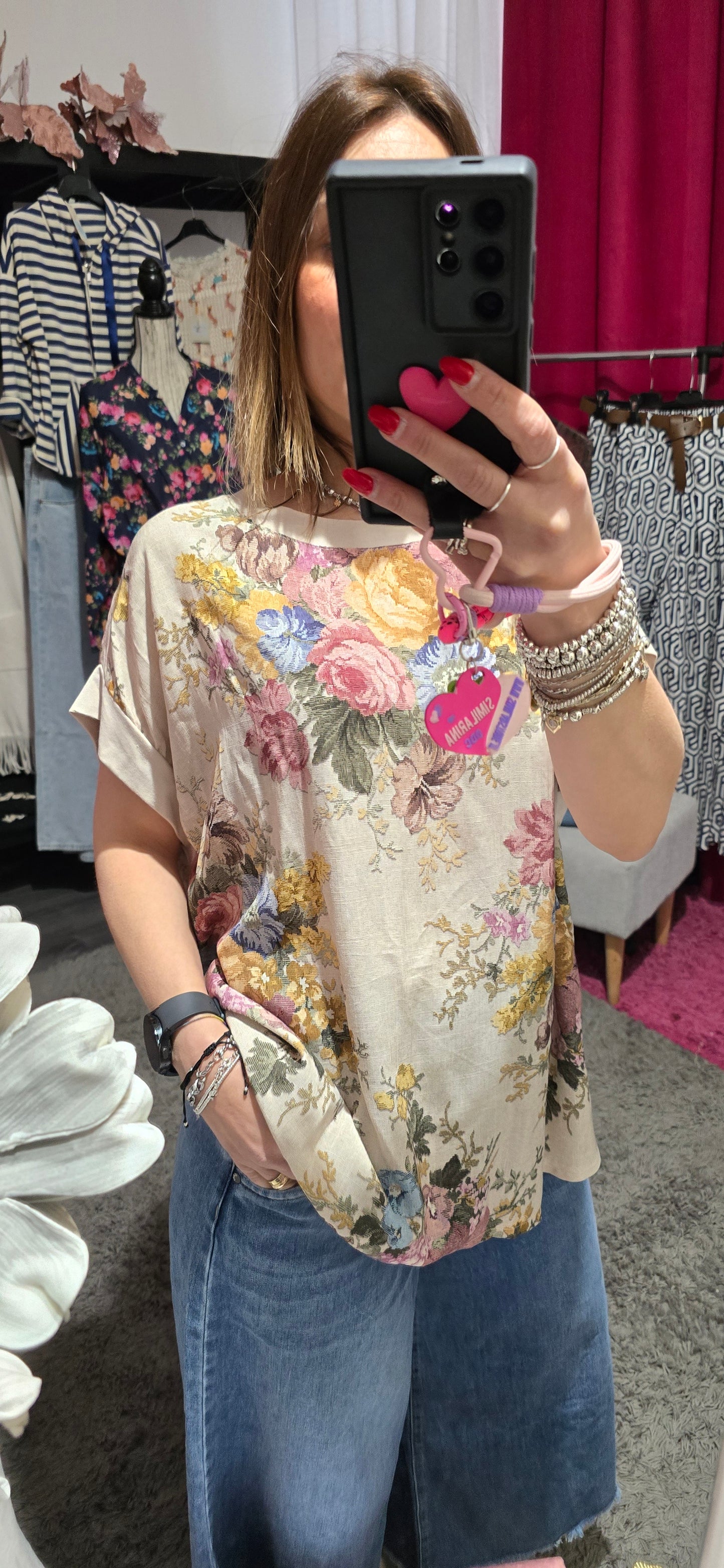 T shirt viscosa fiori
