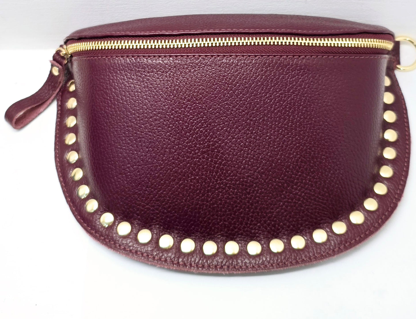 Marsupio Sally  borchie bordeaux