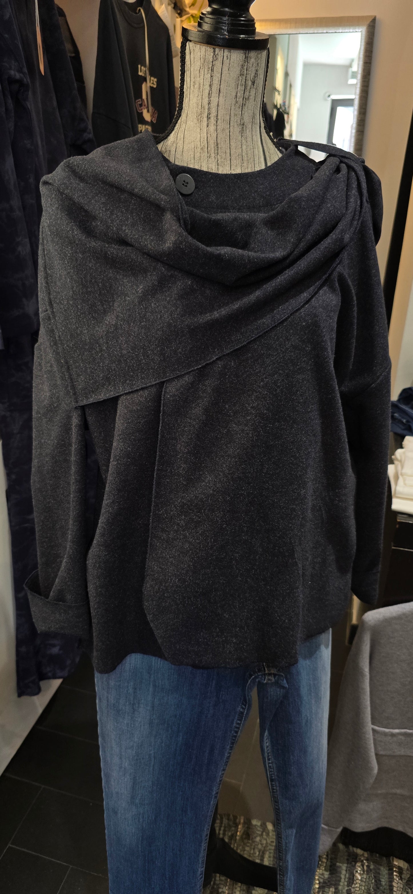 Cappottino a scialle  blu