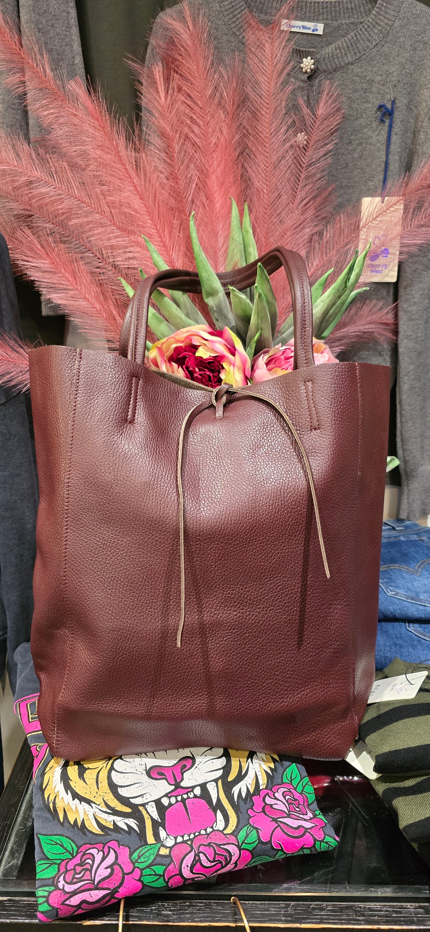 TOTE BAG KELLY Burgundy