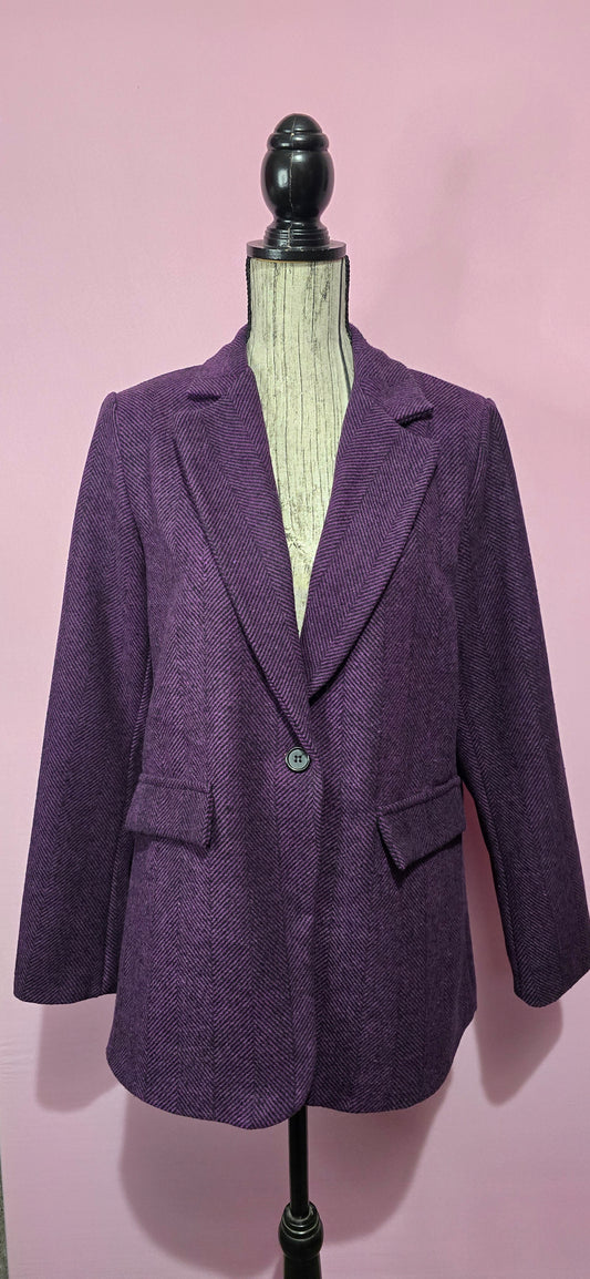 Blazer fantasia spigata viola