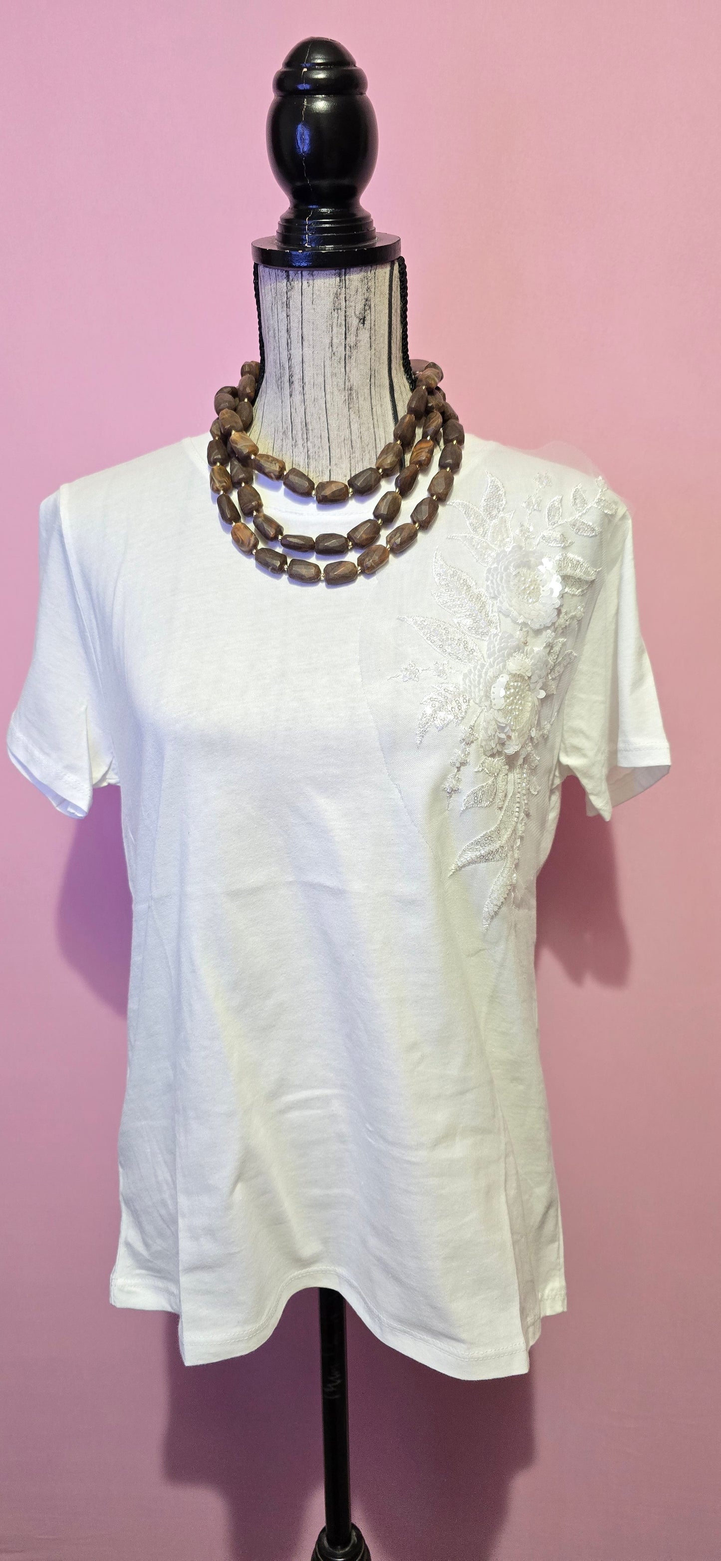 Girocollo 3 fili moro