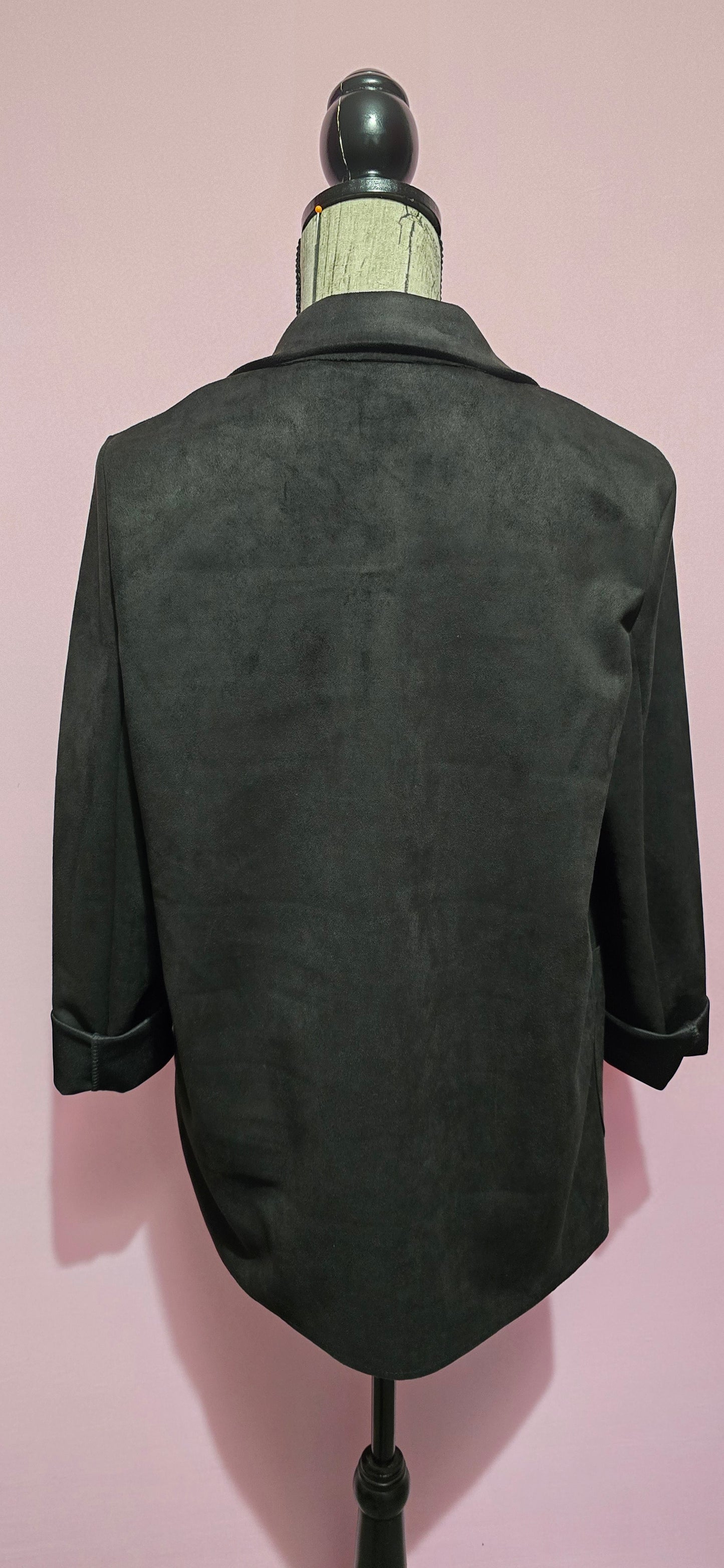 Blazer scamosciato nero