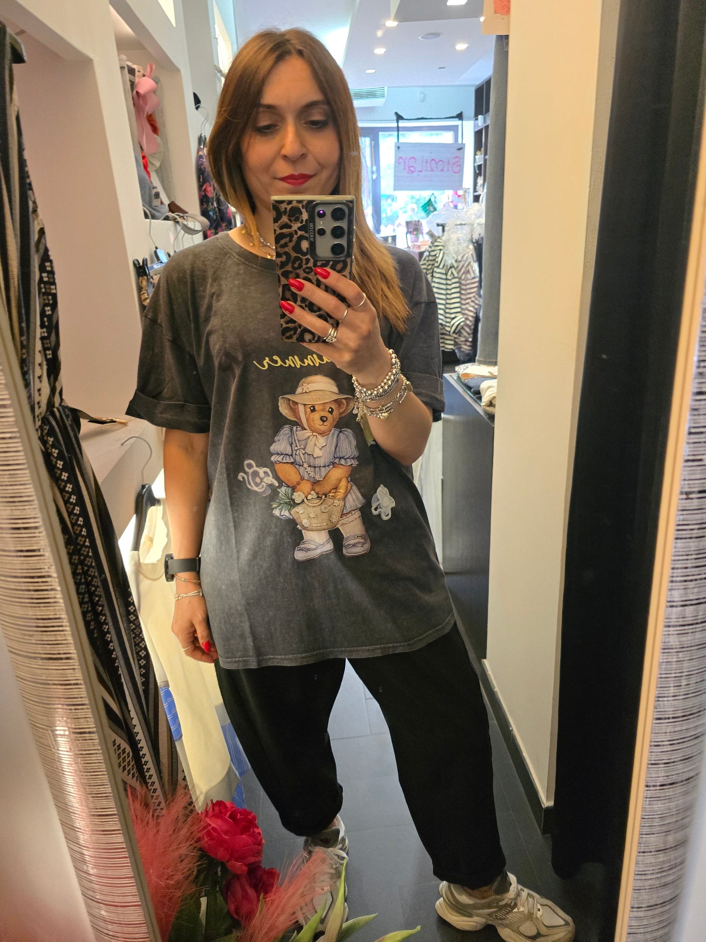 T shirt orso grigia