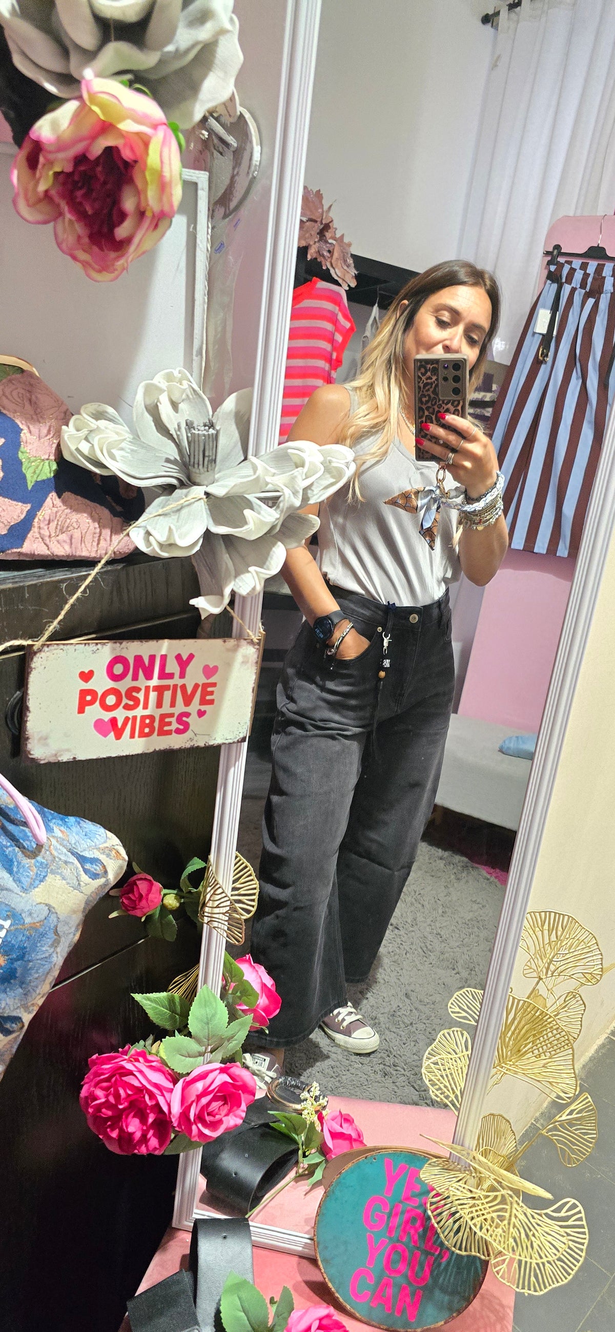 Jeans baggy grigio