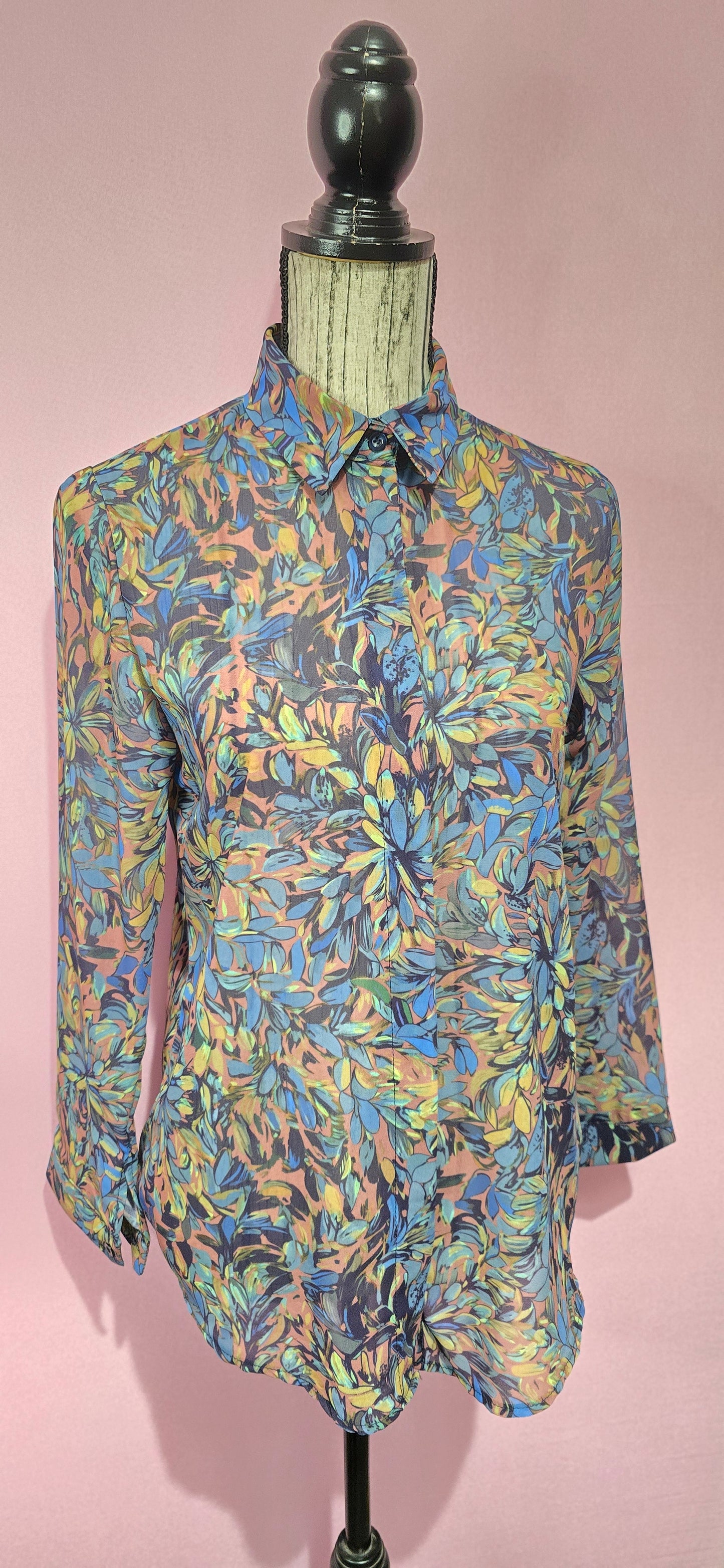 Camicia foglie salmone