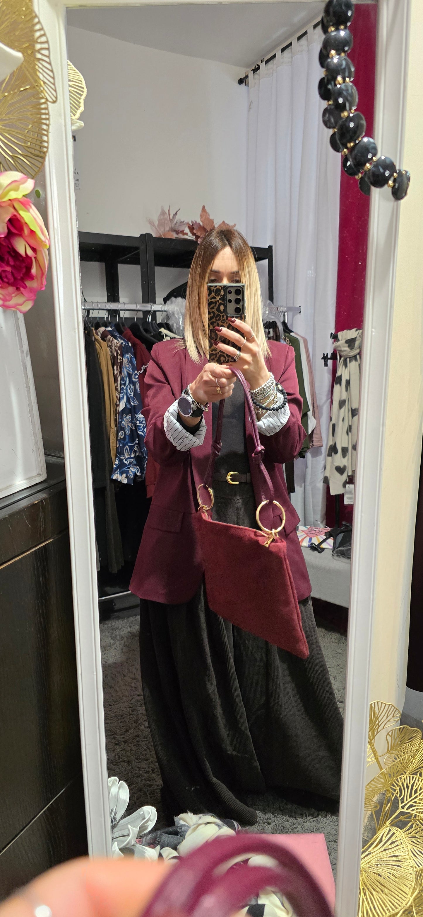 Borsa suede bordeaux