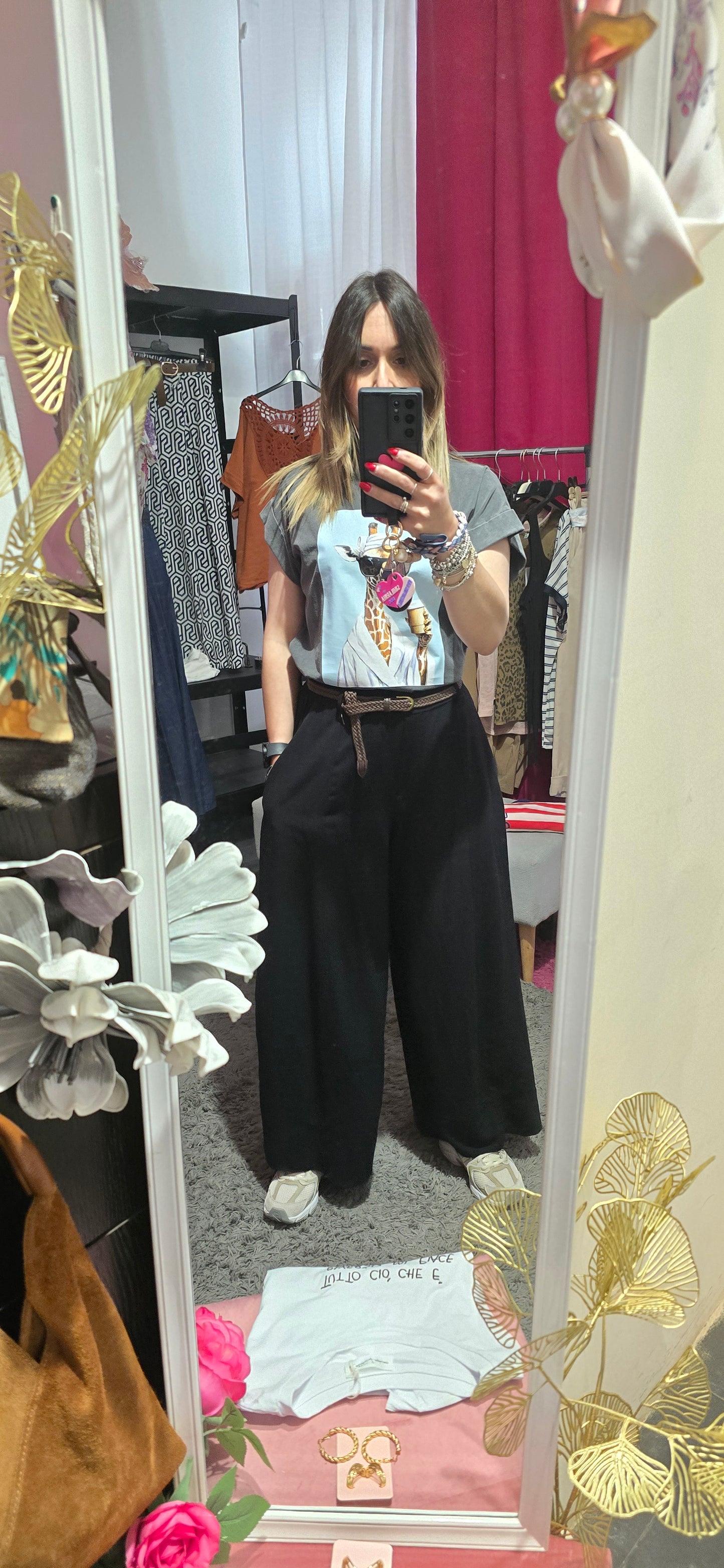 Pantalone cotone balloon  nero