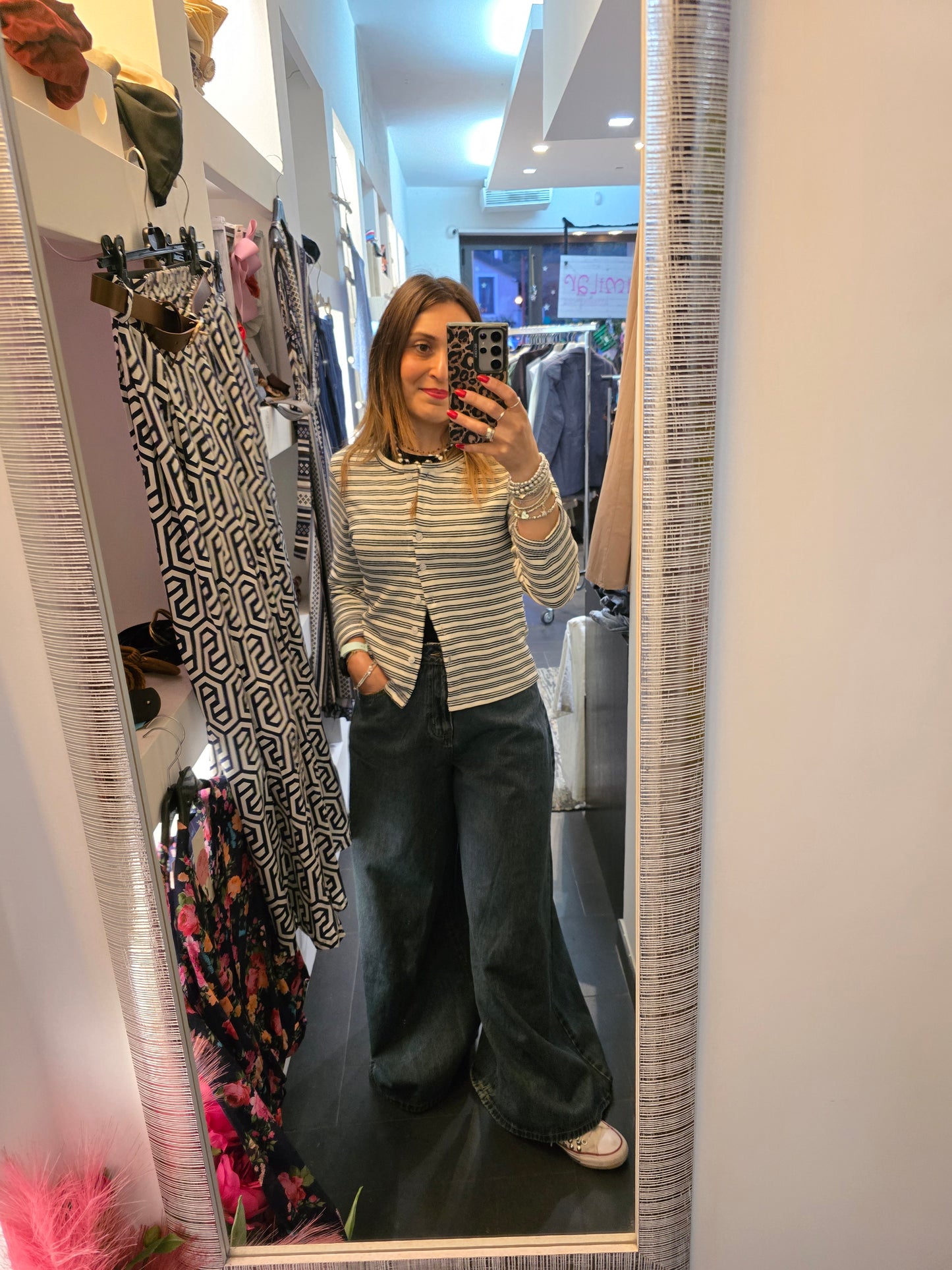 Jeans palazzo lungo