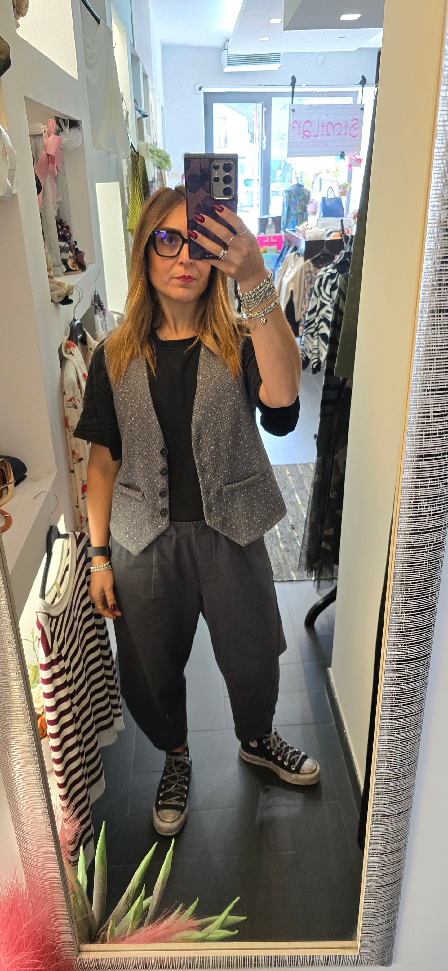 Gilet spazzolato grigio