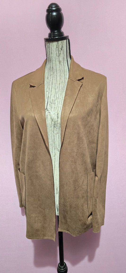 Blazer scamosciato camel