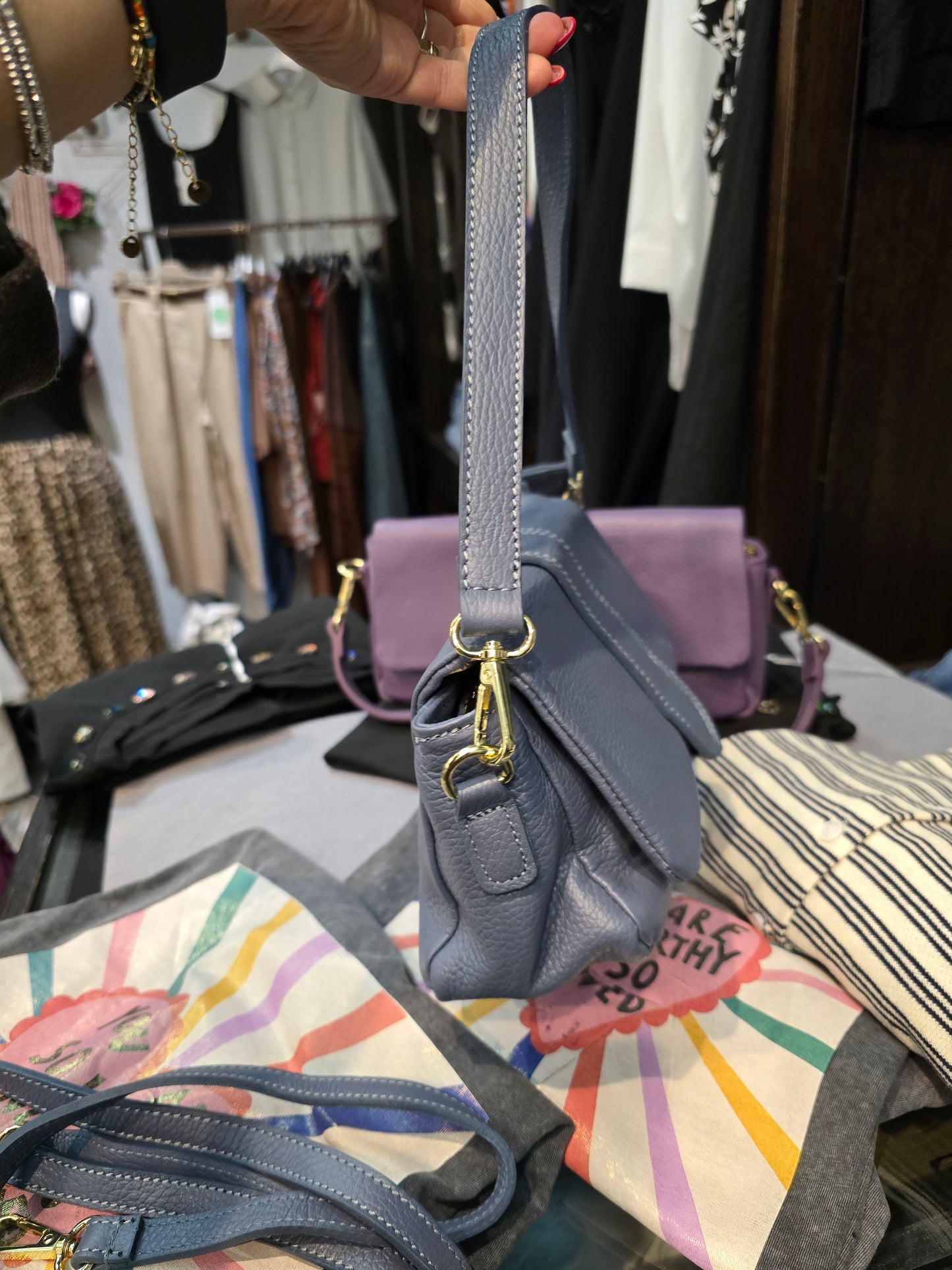 Borsa pelle Deinara carta da zucchero