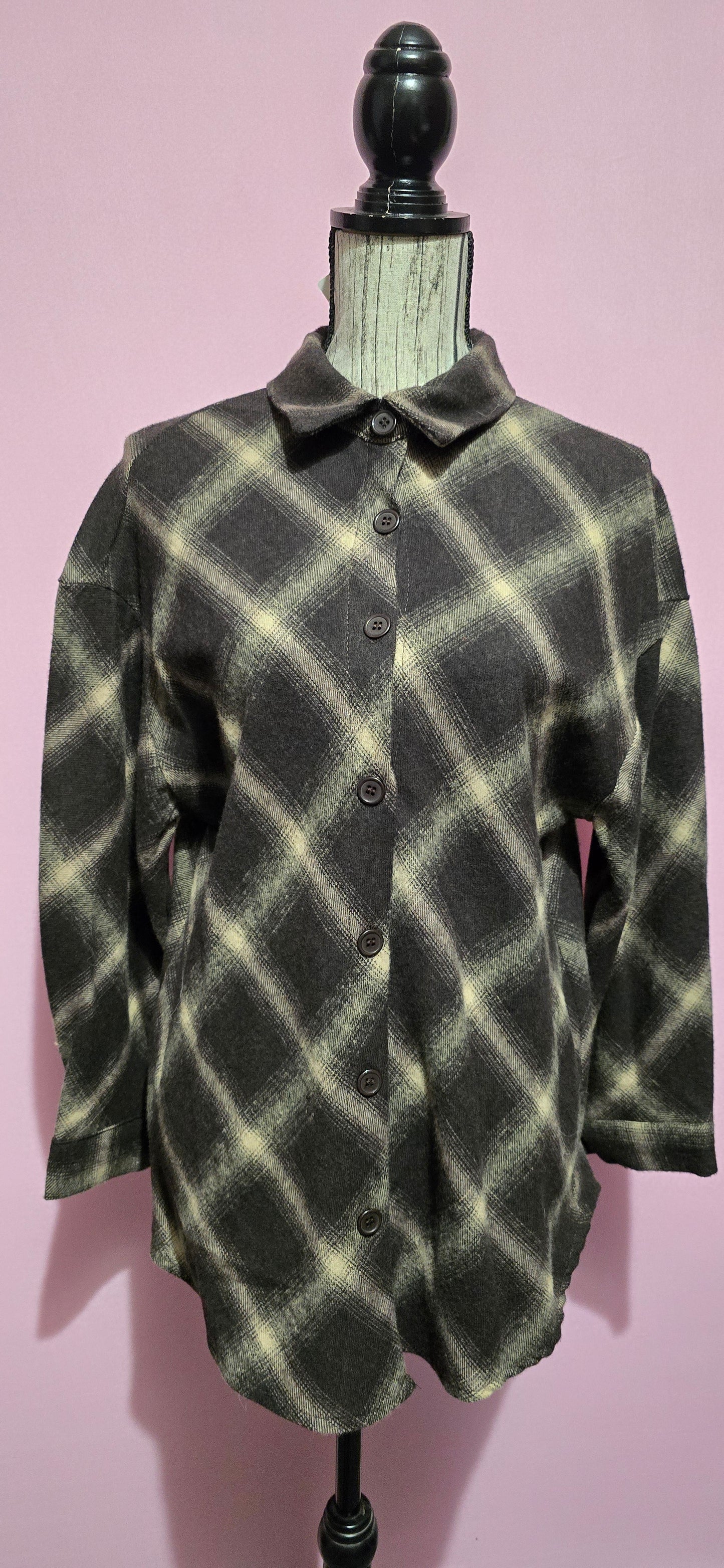 Camicia rombi diagonali nera