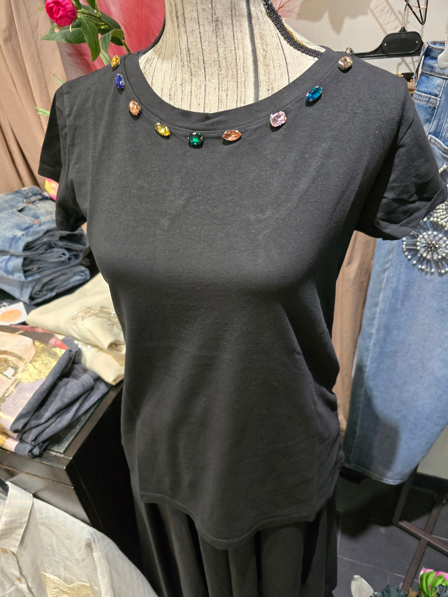 t shirt con strass