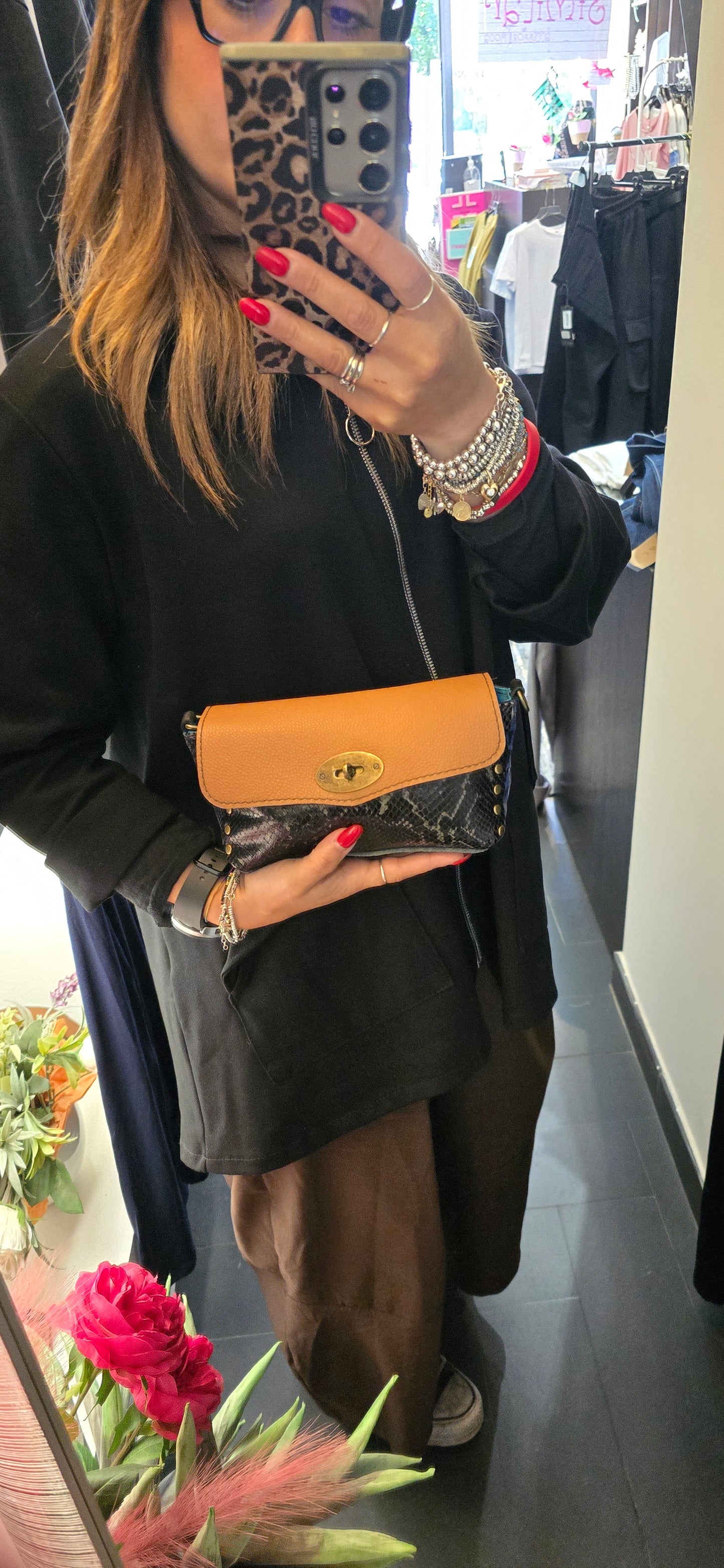 Borsa skin cuoio