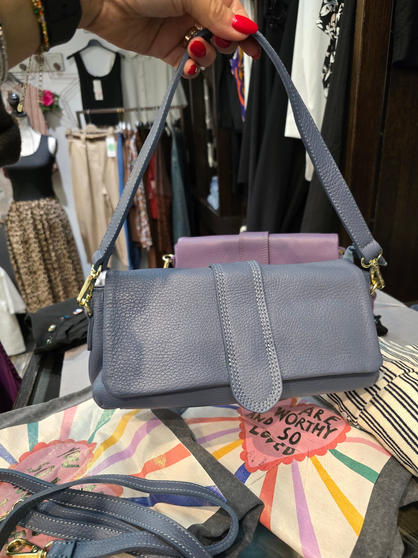 Borsa pelle Deinara carta da zucchero