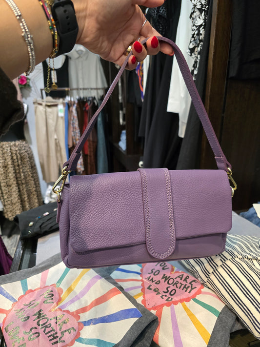 Borsa pelle Deinara viola