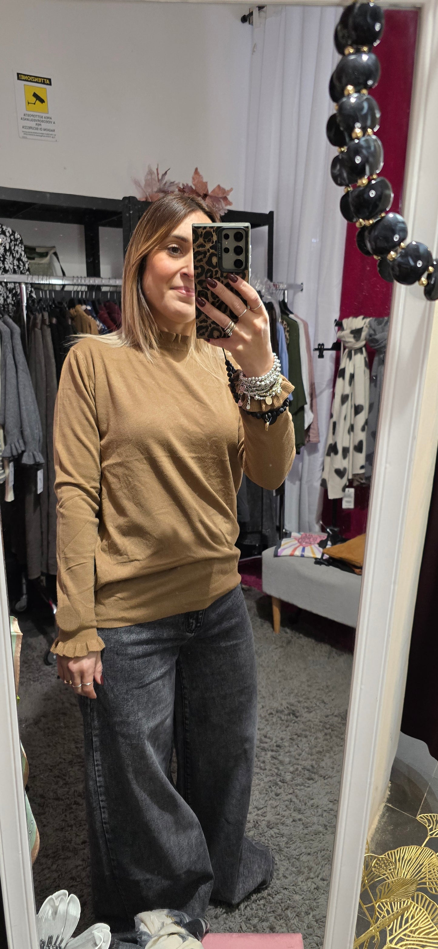 Lupetto voila' cuoio