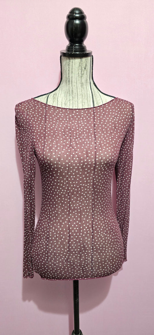 Sotto giacca pois bordeaux