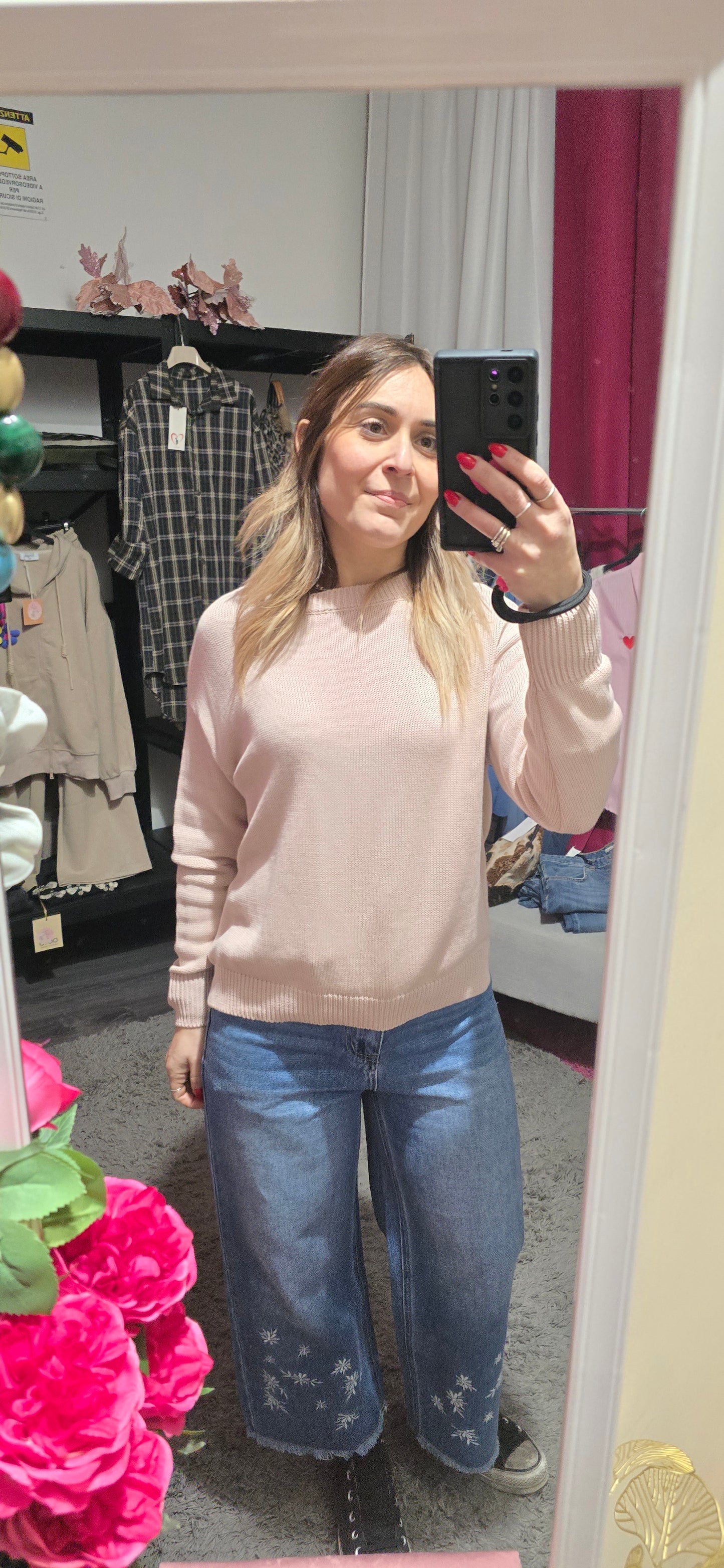 Maglioncino cotone rosa