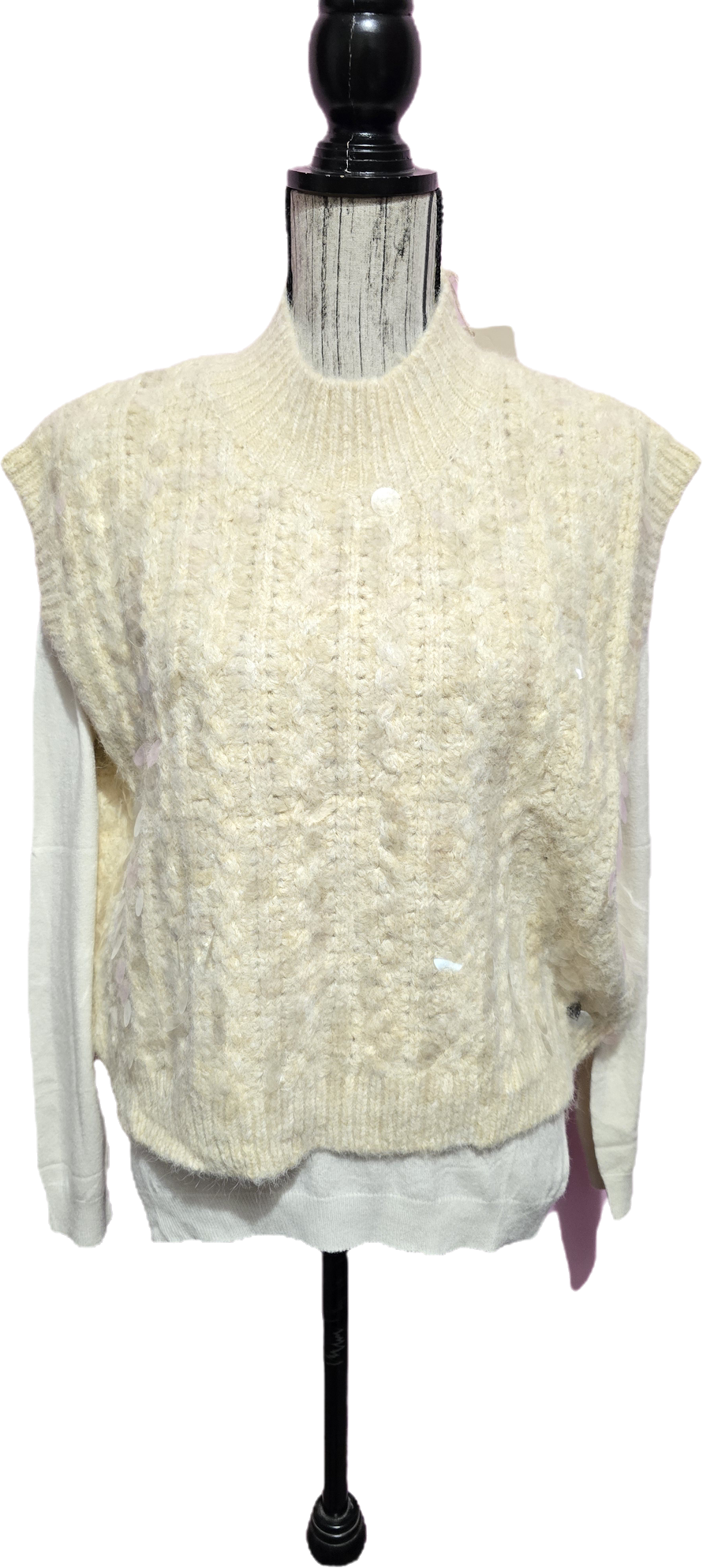 Gilet "Sparkle Cream"