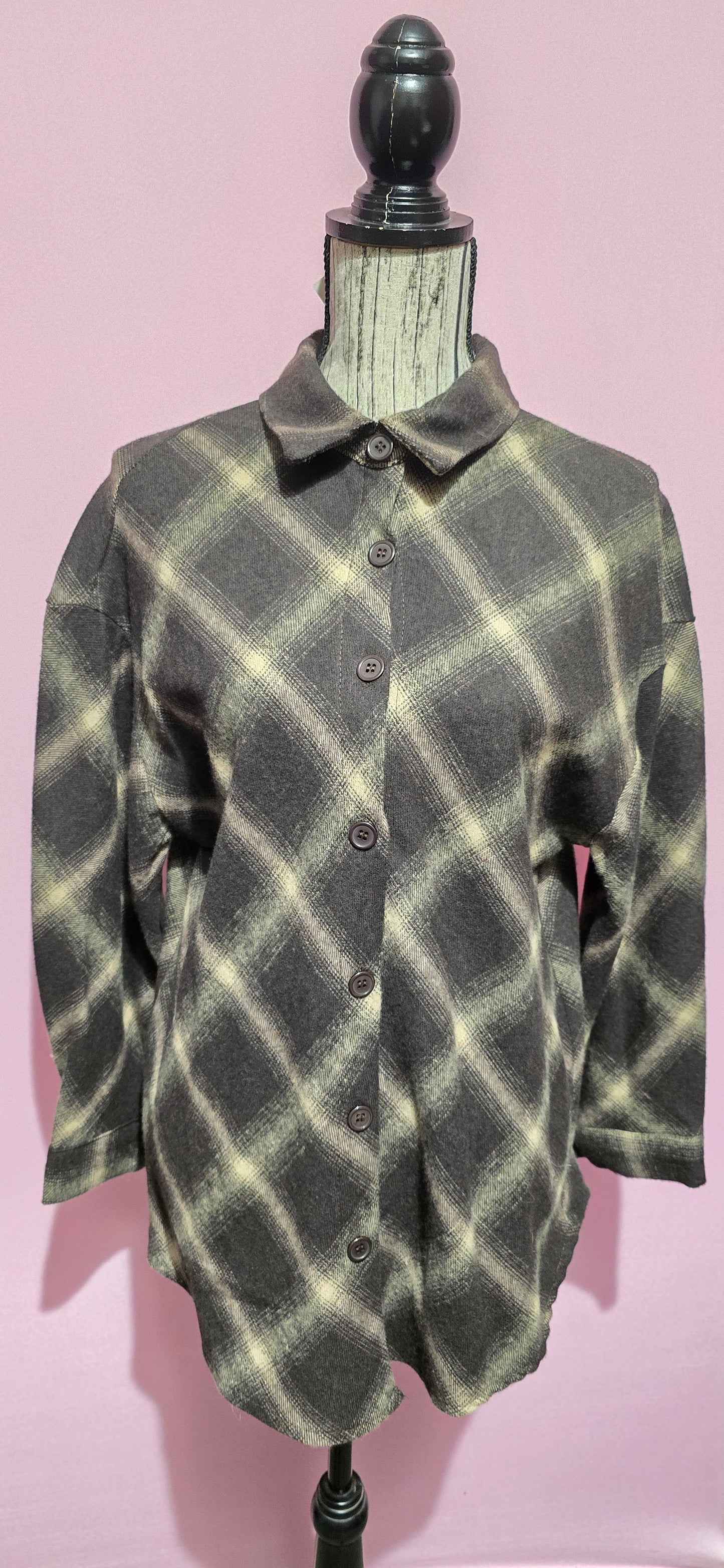 Camicia rombi diagonali nera