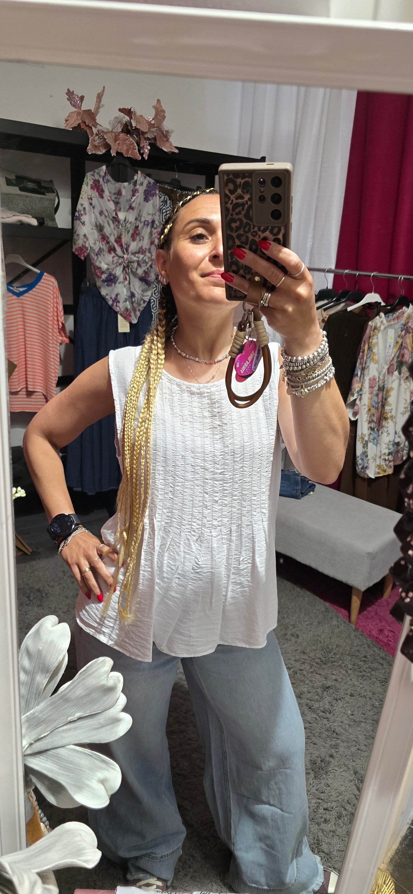 Blusa viscosa plisse'