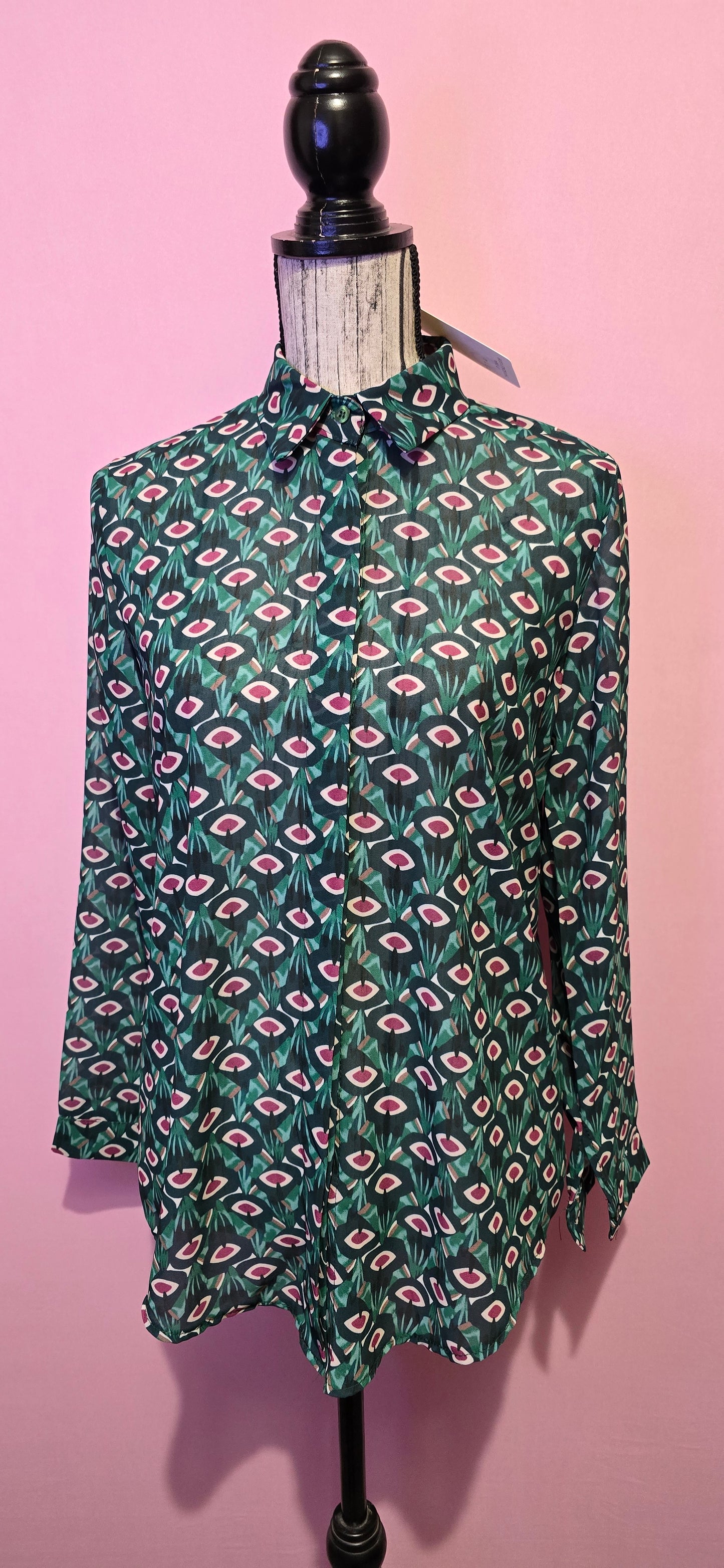 Camicia verde fucsia