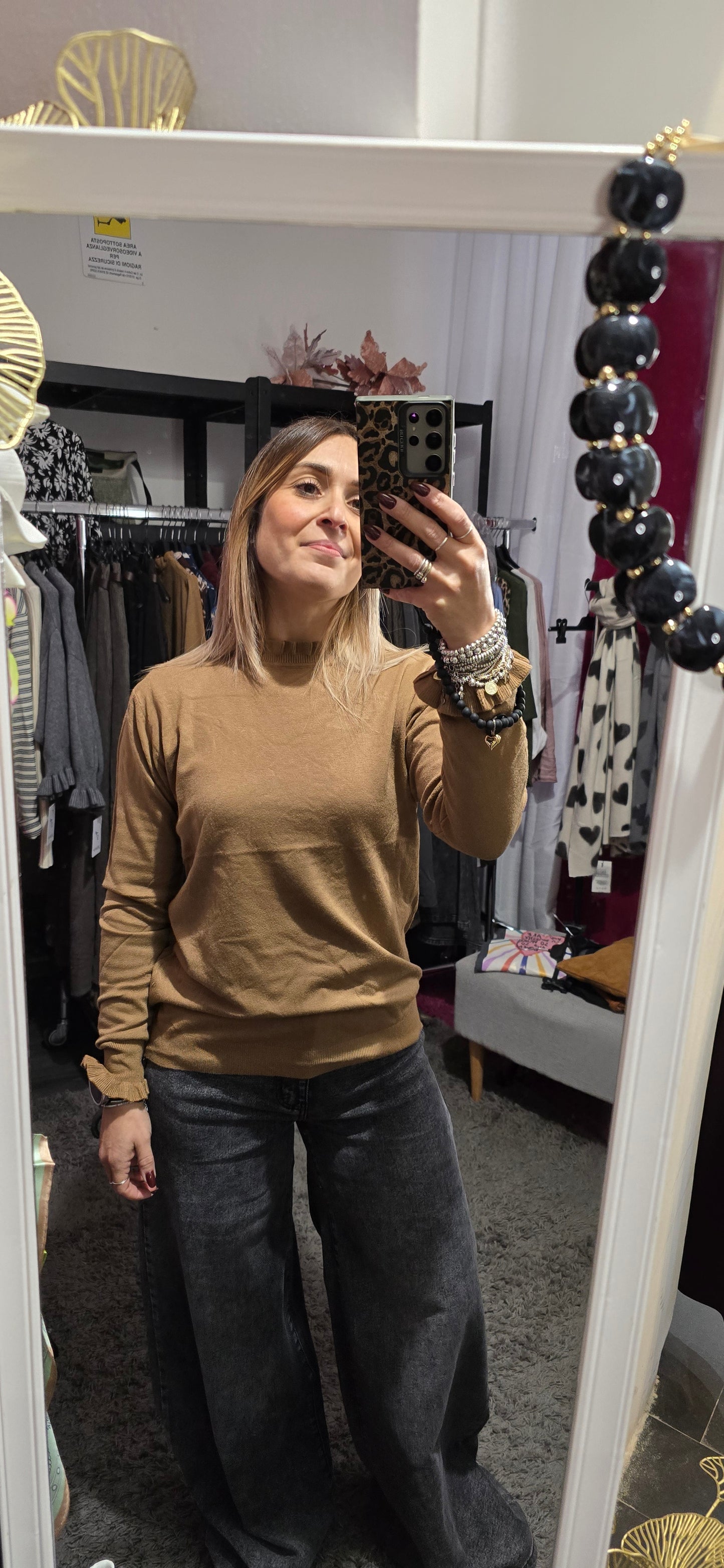 Lupetto voila' cuoio