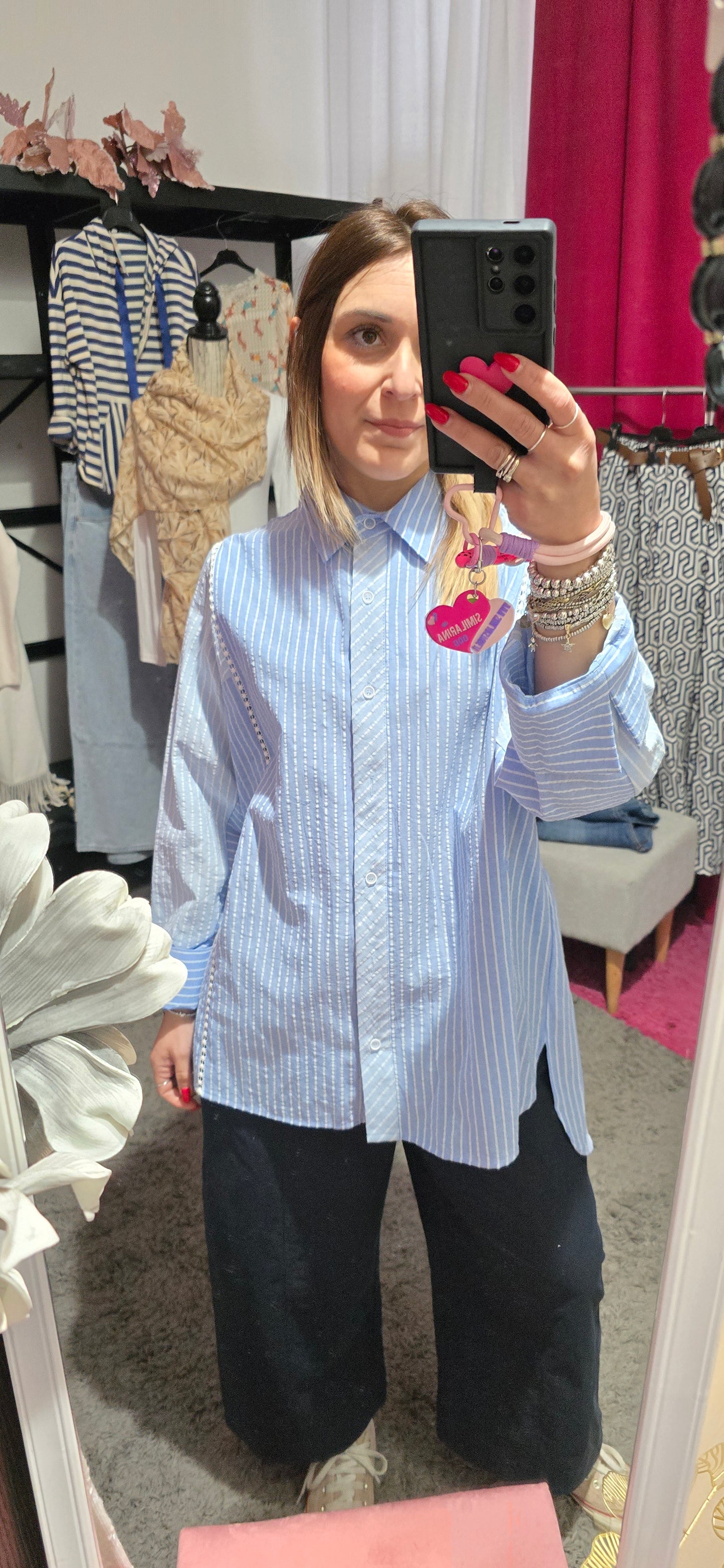 Camicia streghe celeste