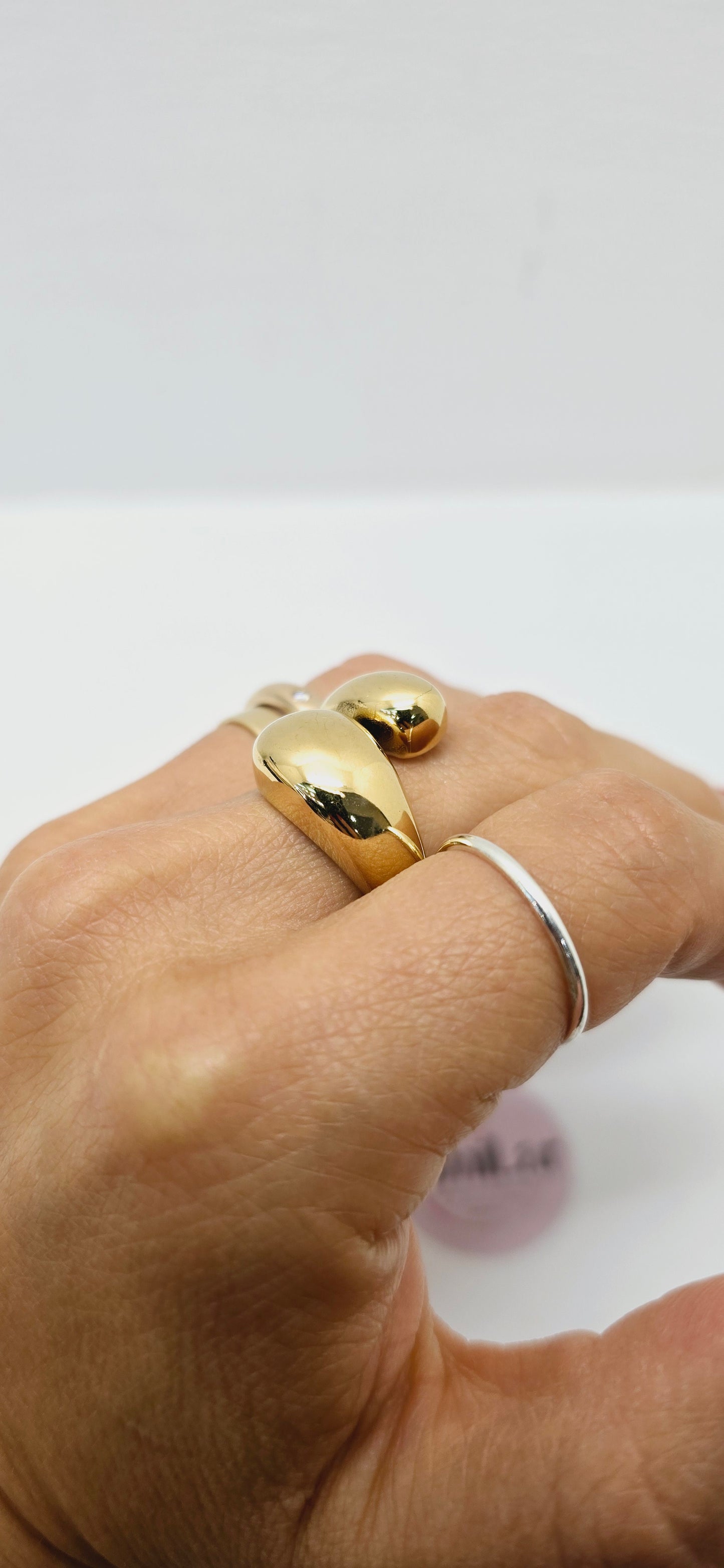 Anello goccia oro