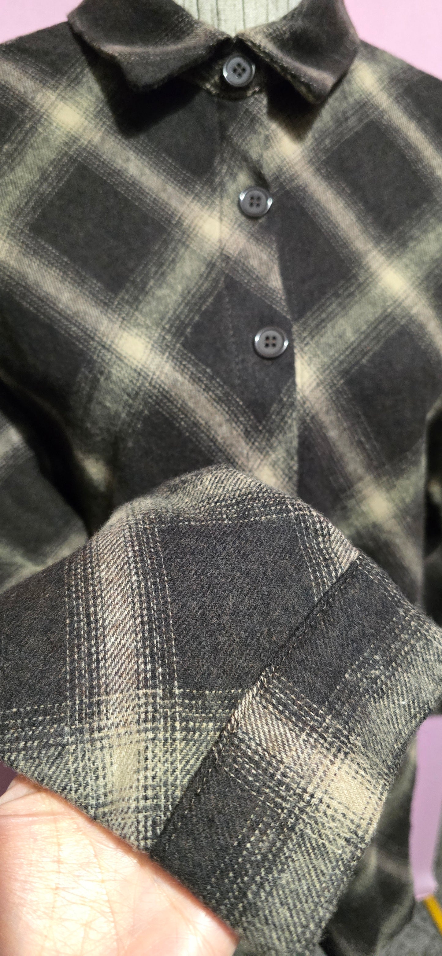 Camicia rombi diagonali nera