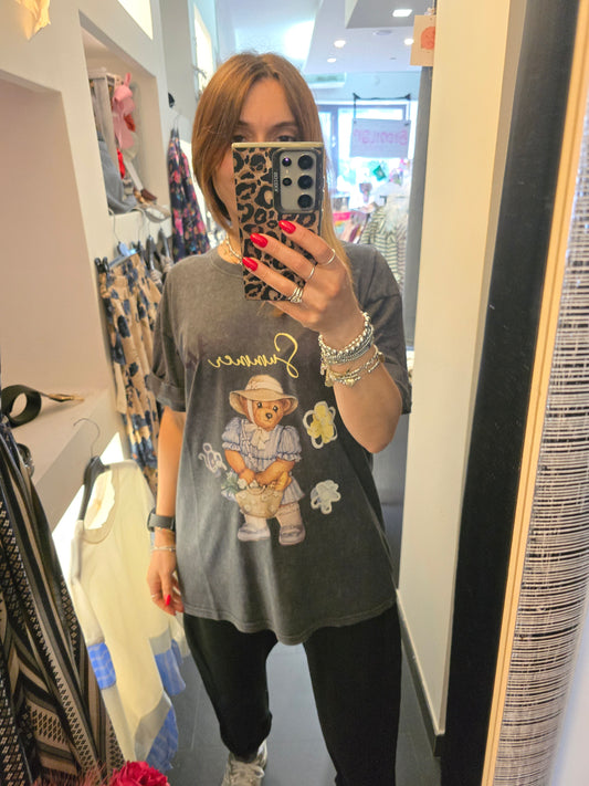 T shirt orso grigia