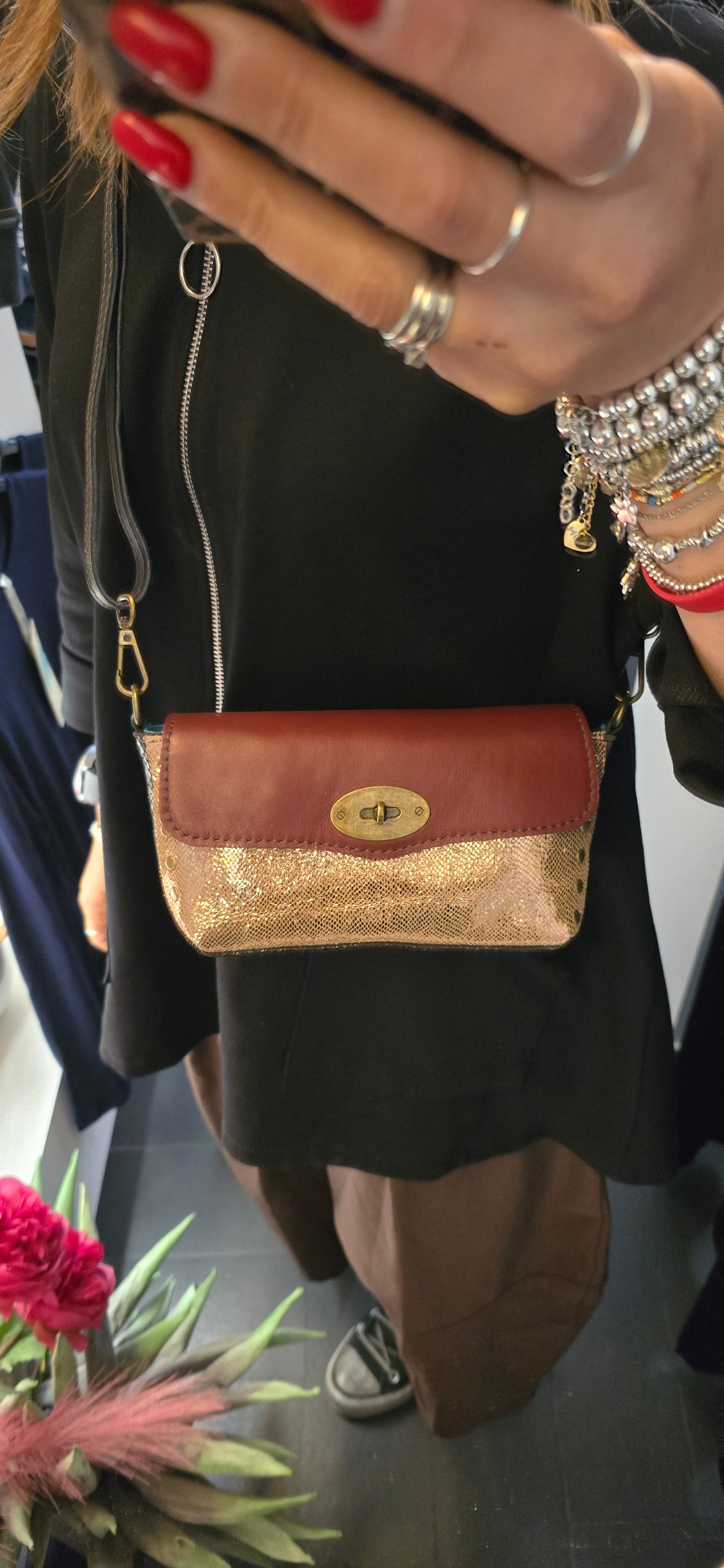 Borsa skin bordeaux