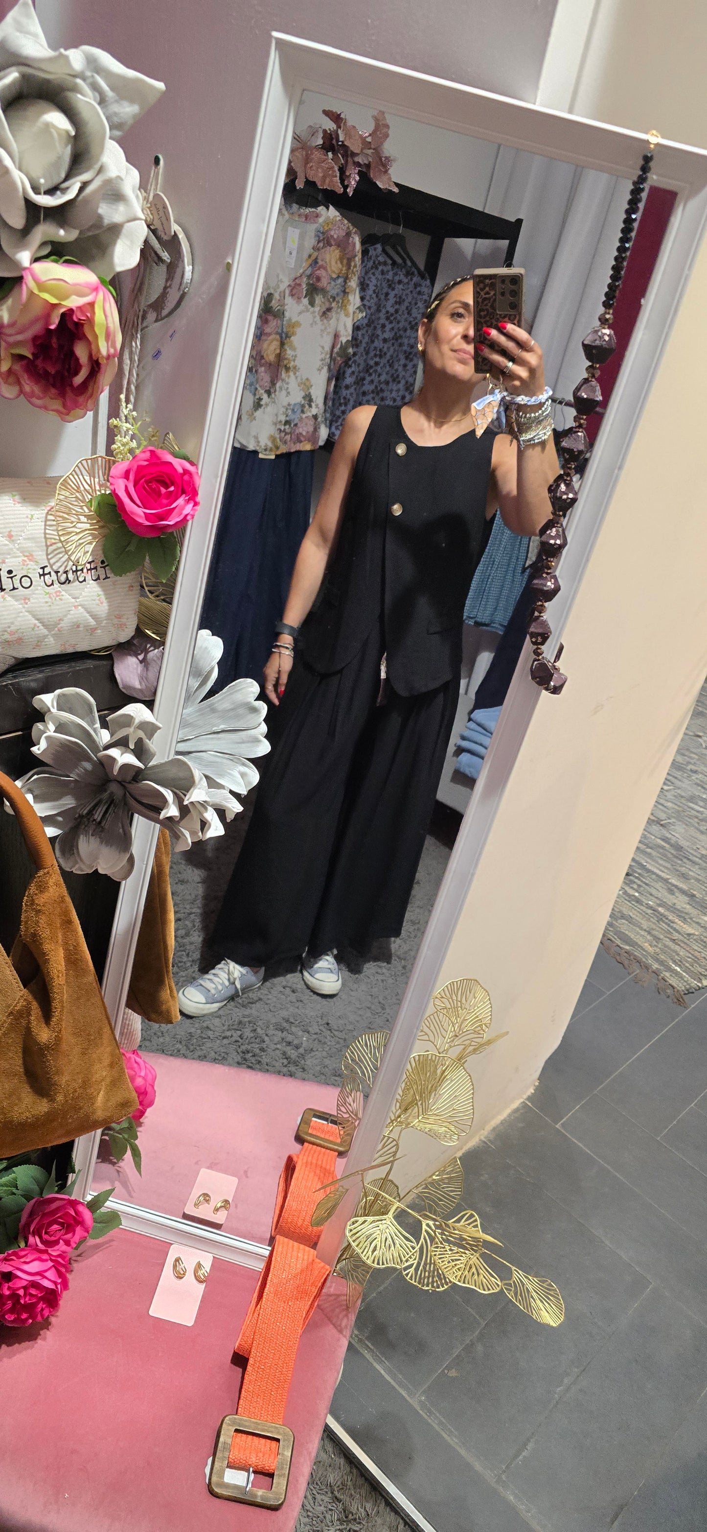 Completo nero pantalone+gilet