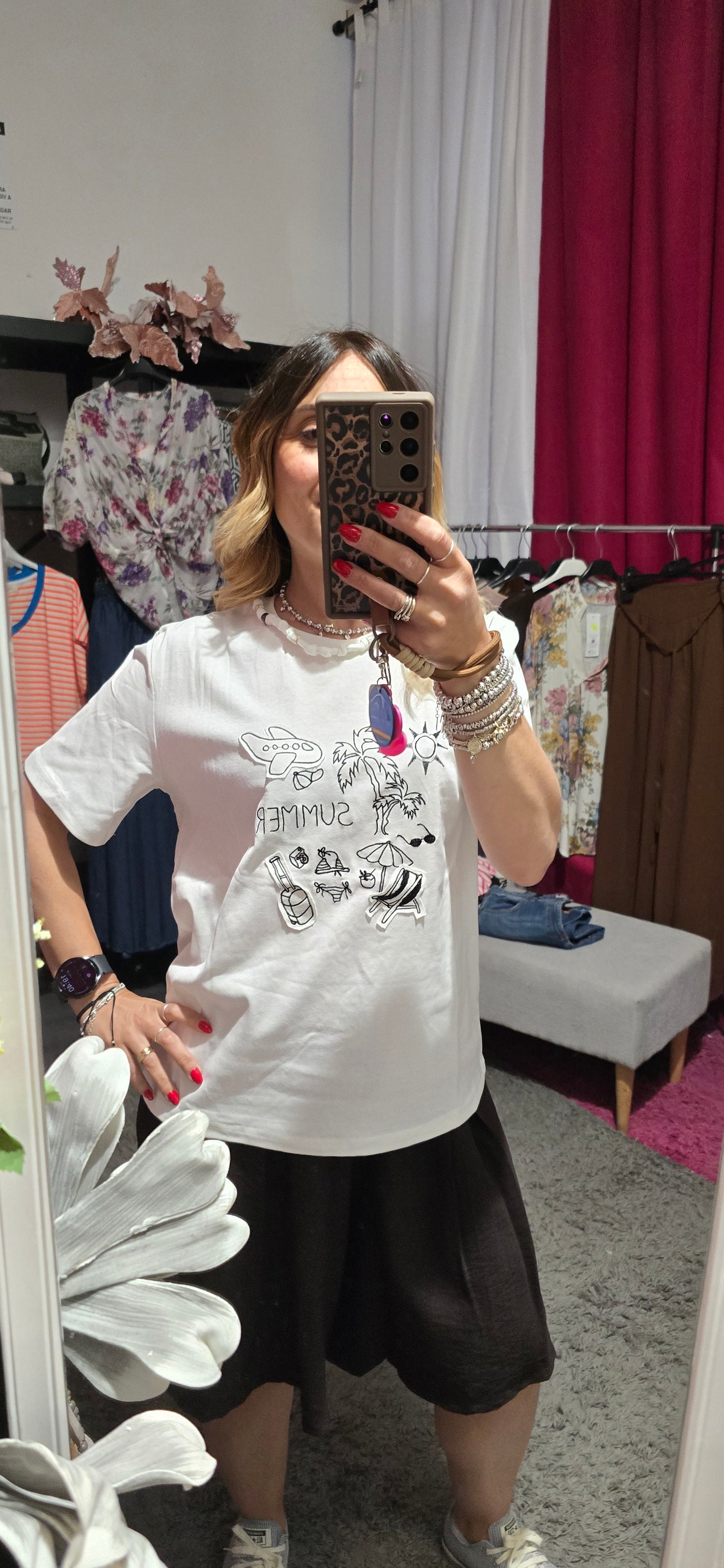 T shirt summer con collana