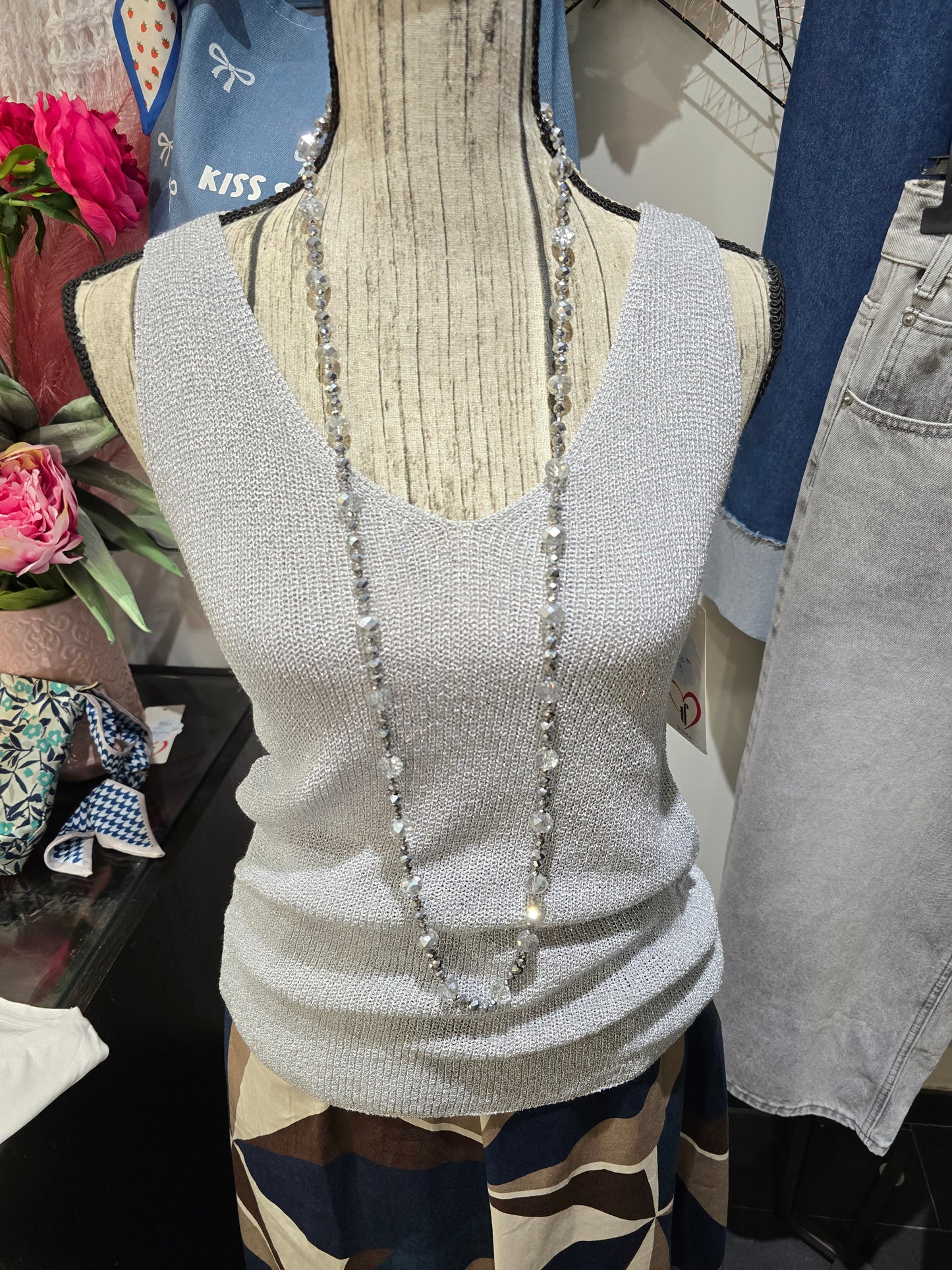 Canotta lurex silver