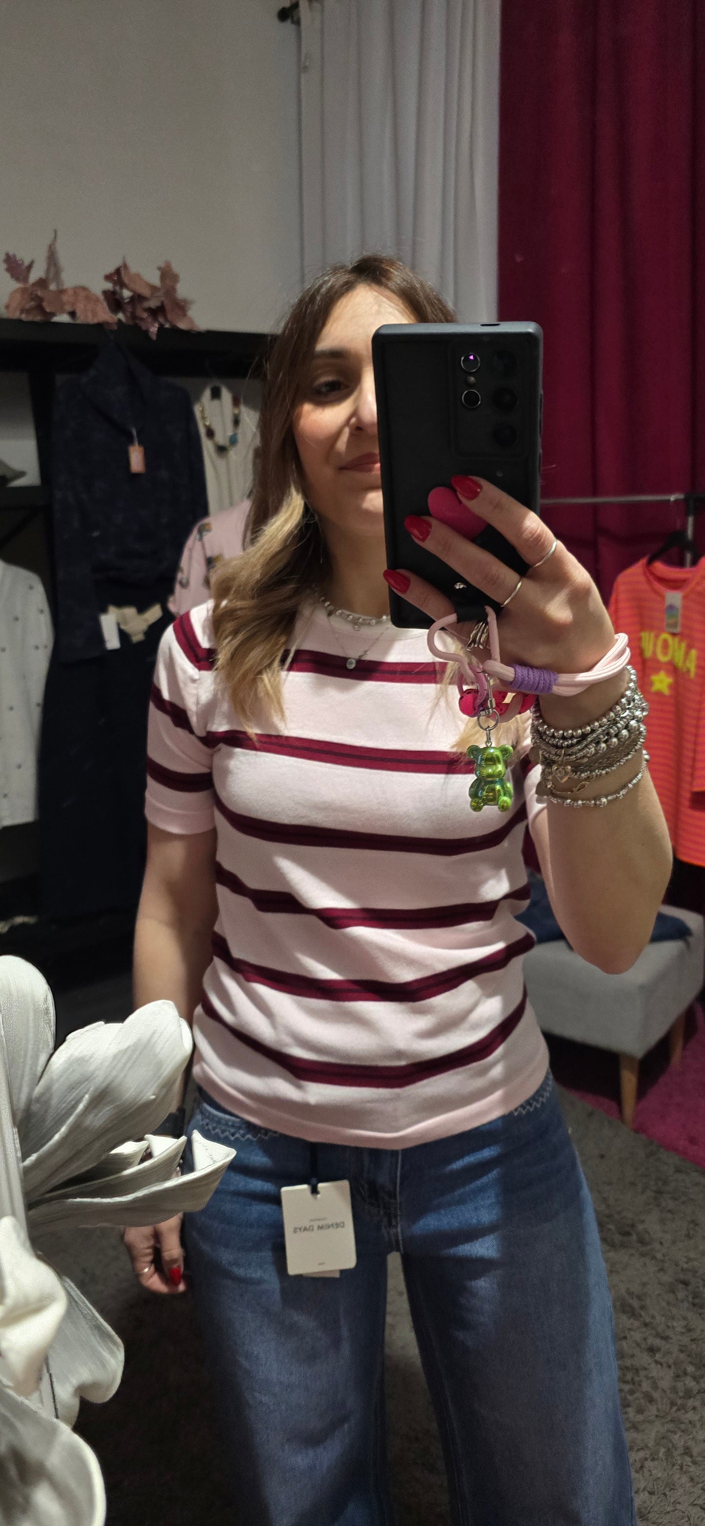 T shirt viscosa righe