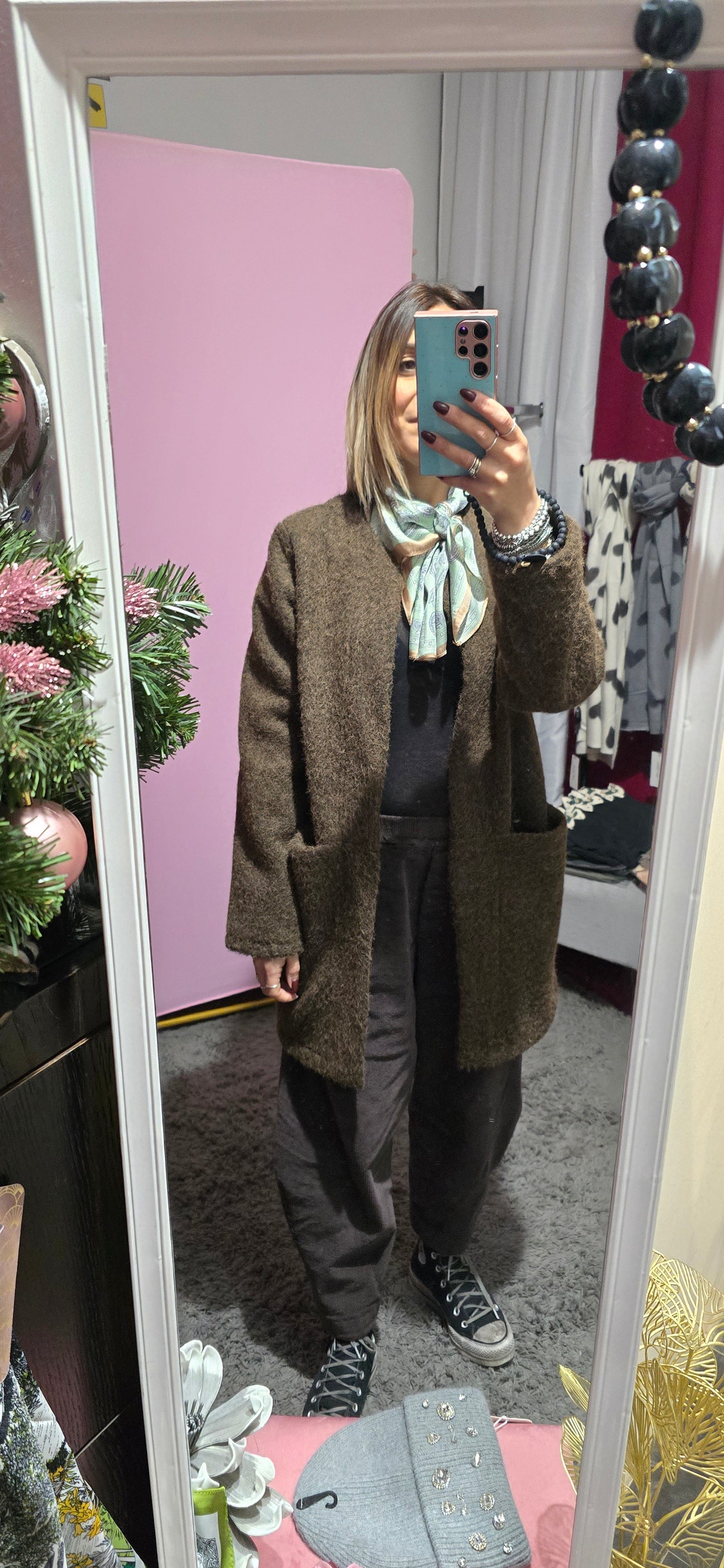 Cappotto aperto moro