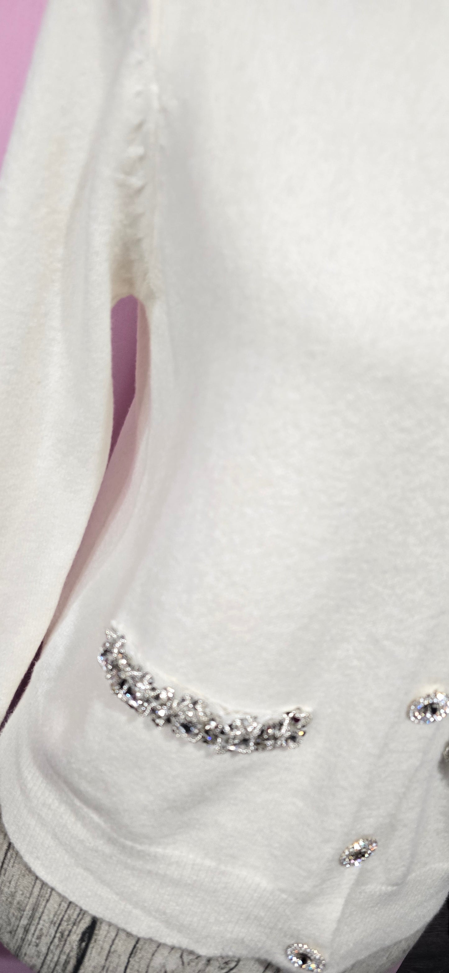 Cardigan celine strass panna