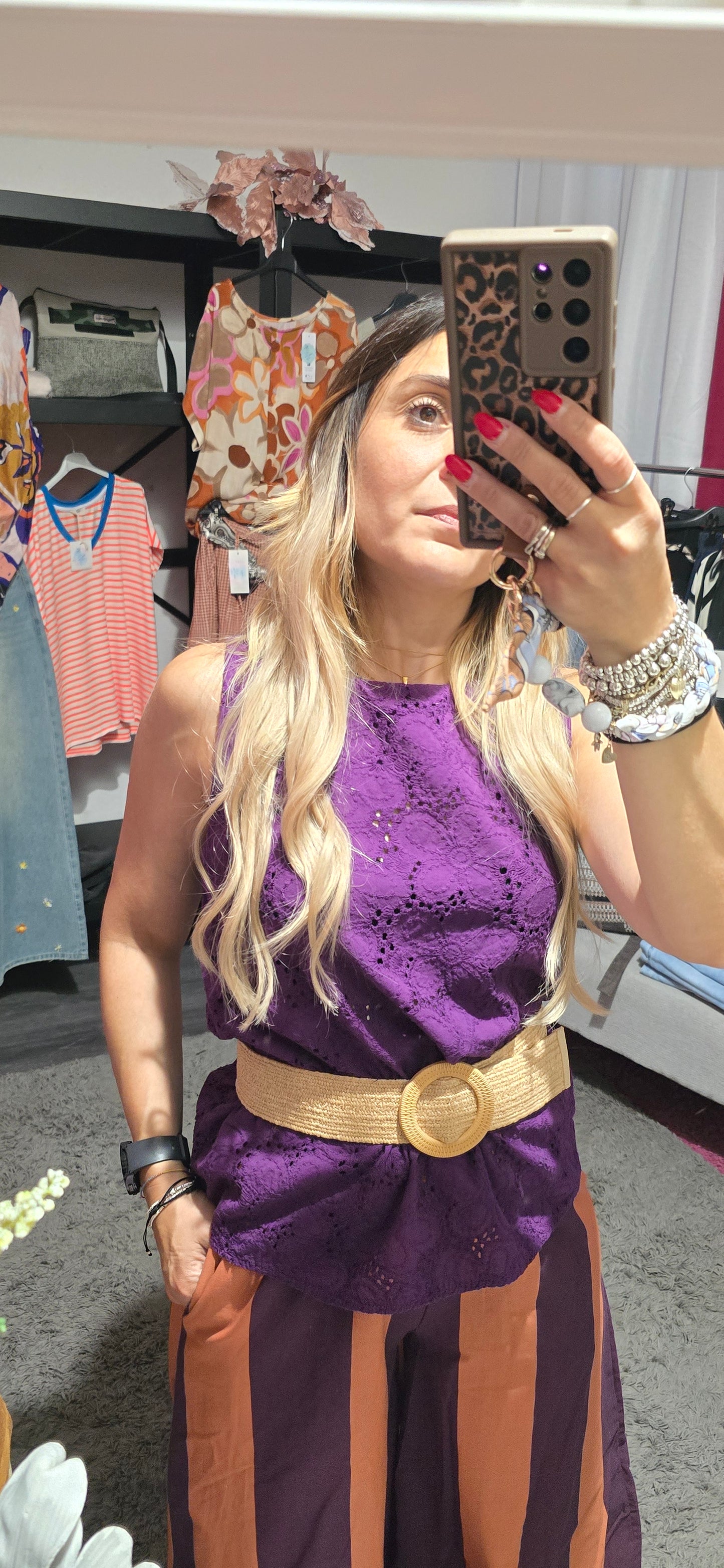 Blusa sangallo viola