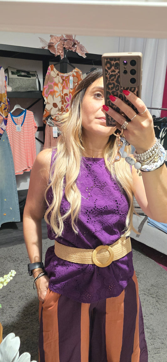 Blusa sangallo viola