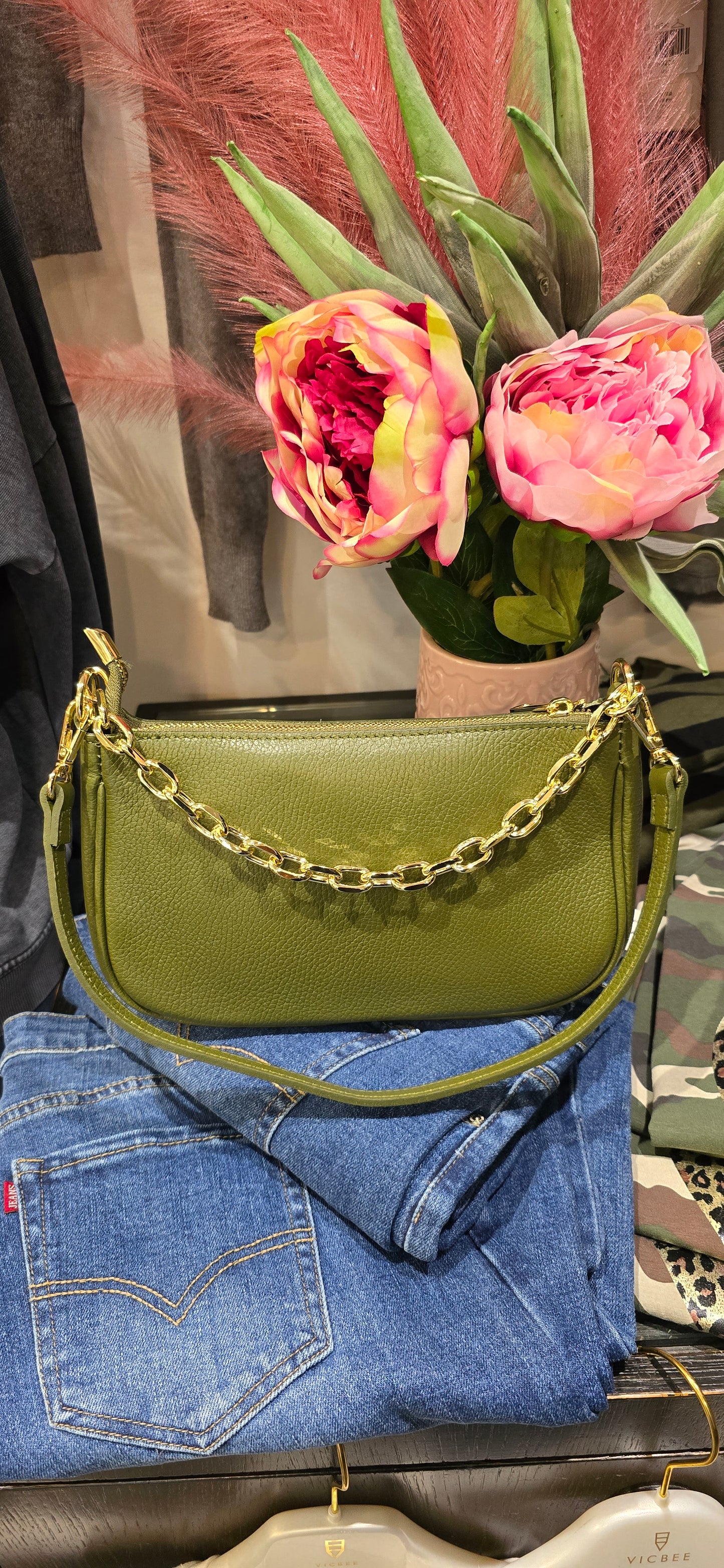 Borsa lunetta verde military