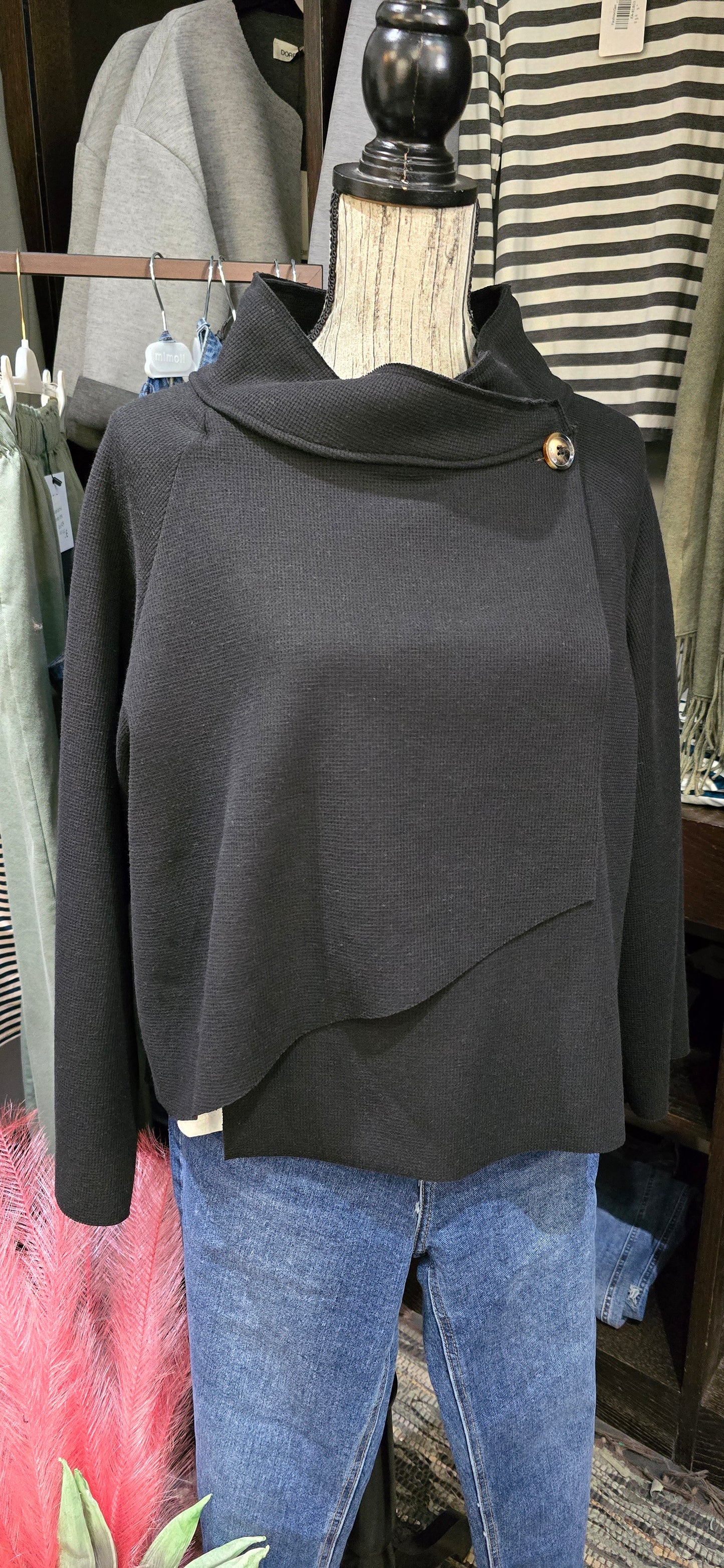 Cappottino teddy crop nero